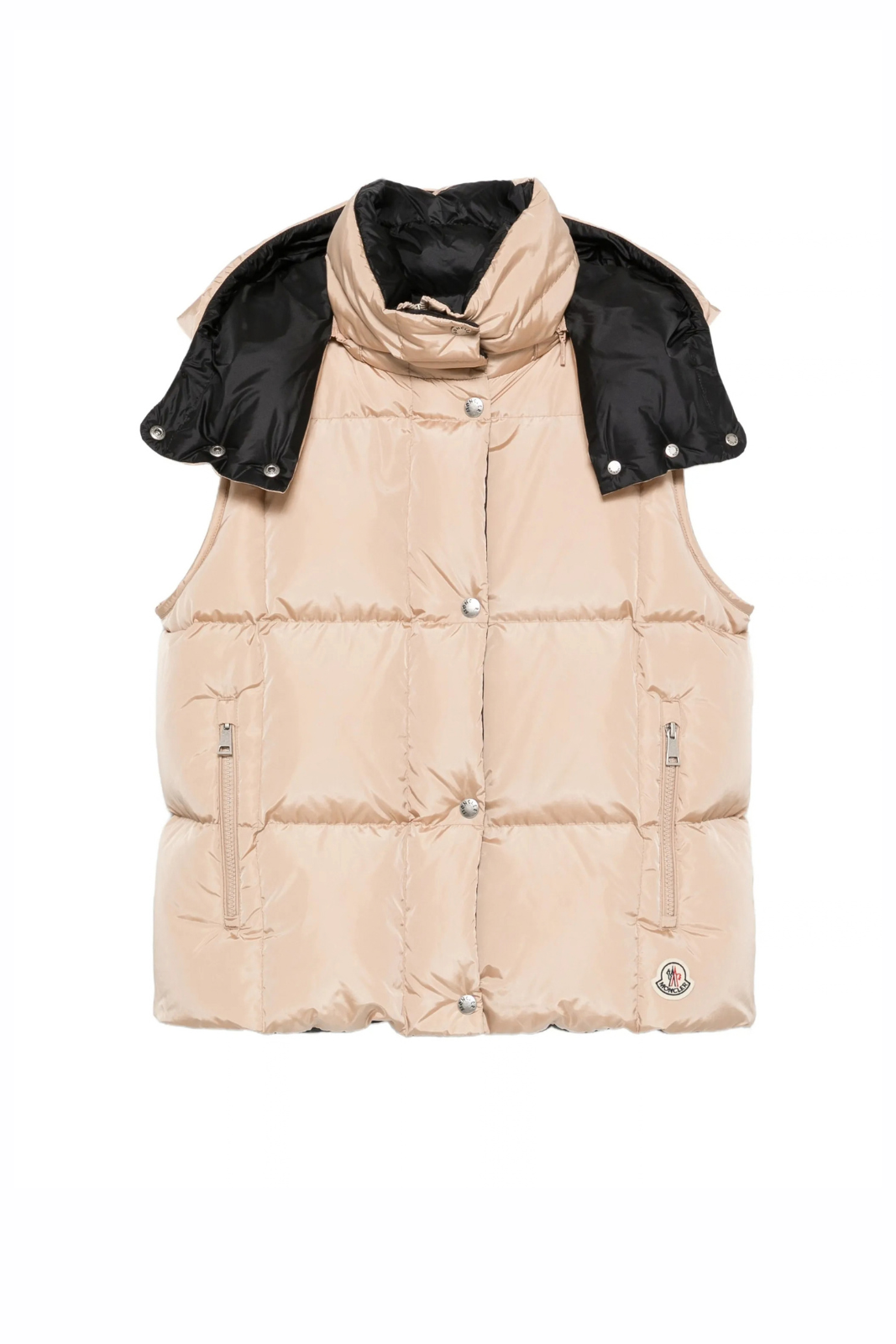 Ватиран жилет Moncler Nubiera с пухен пълнеж и качулка