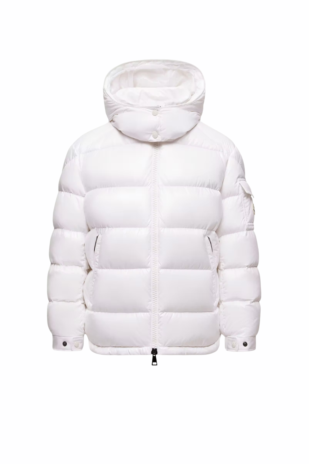 Moncler Maire Hooded Short Down Jacket White