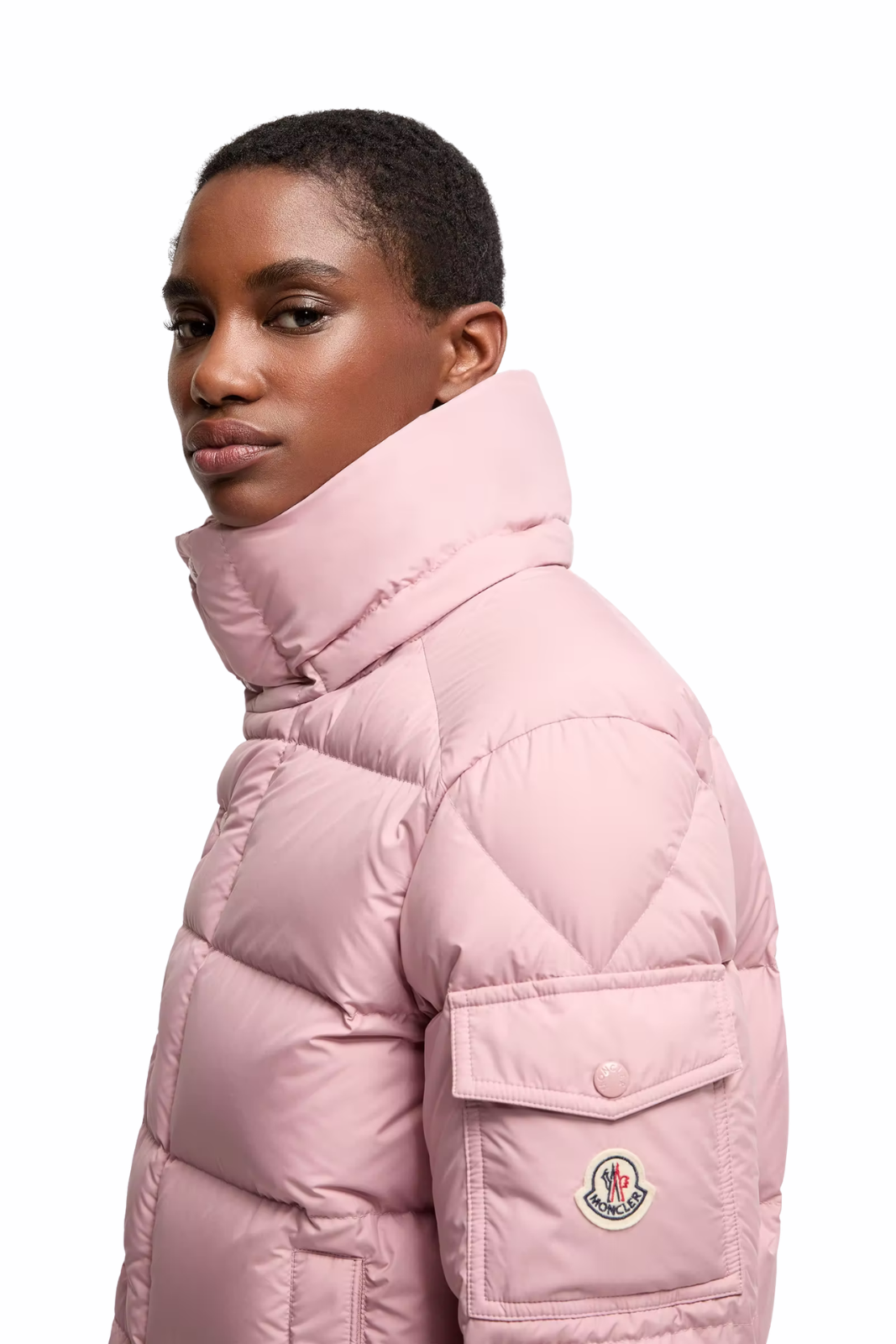 Пухено палто Moncler Torcon с меко лого