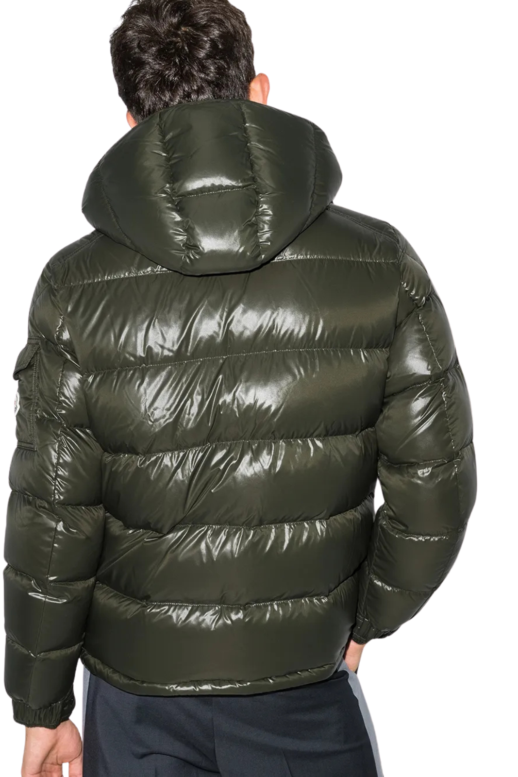 Moncler Maya Hooded Short Down Men Olive Jacket