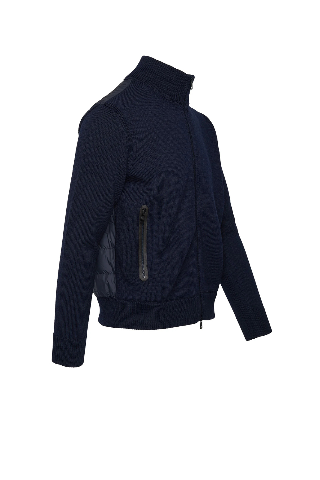 Moncler Padded Wool Cardigan Navy Blue for men
