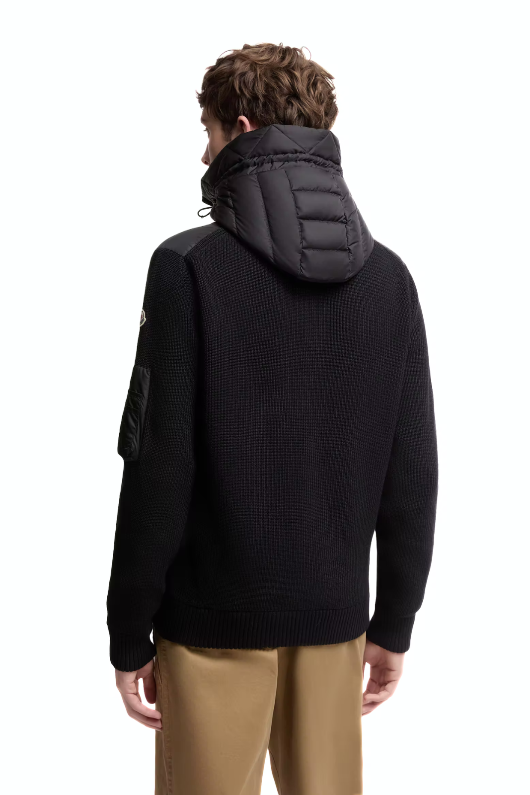 Moncler Padded Zip-Up Cardigan Black