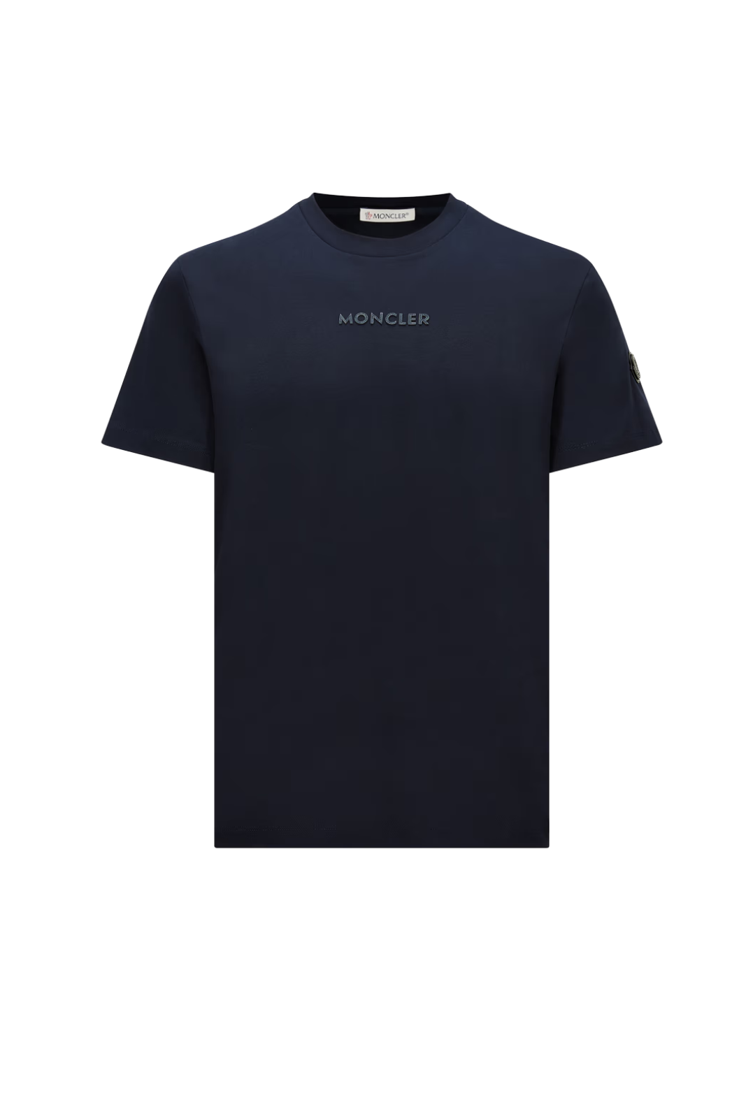 Moncler Patch Logo Cotton T-shirt Navy blue