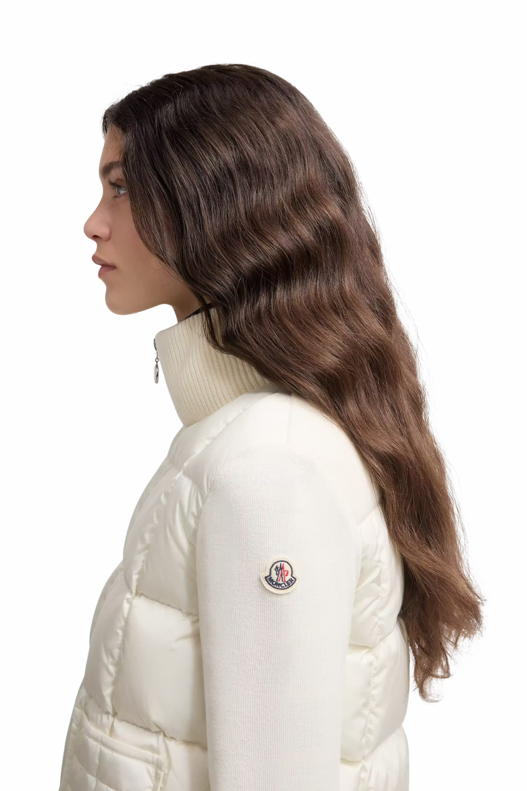 Пухено палто Moncler Torcon с меко лого