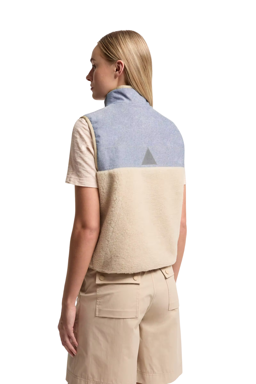 Moncler Teddy & Chambray women Light Beige Gilet