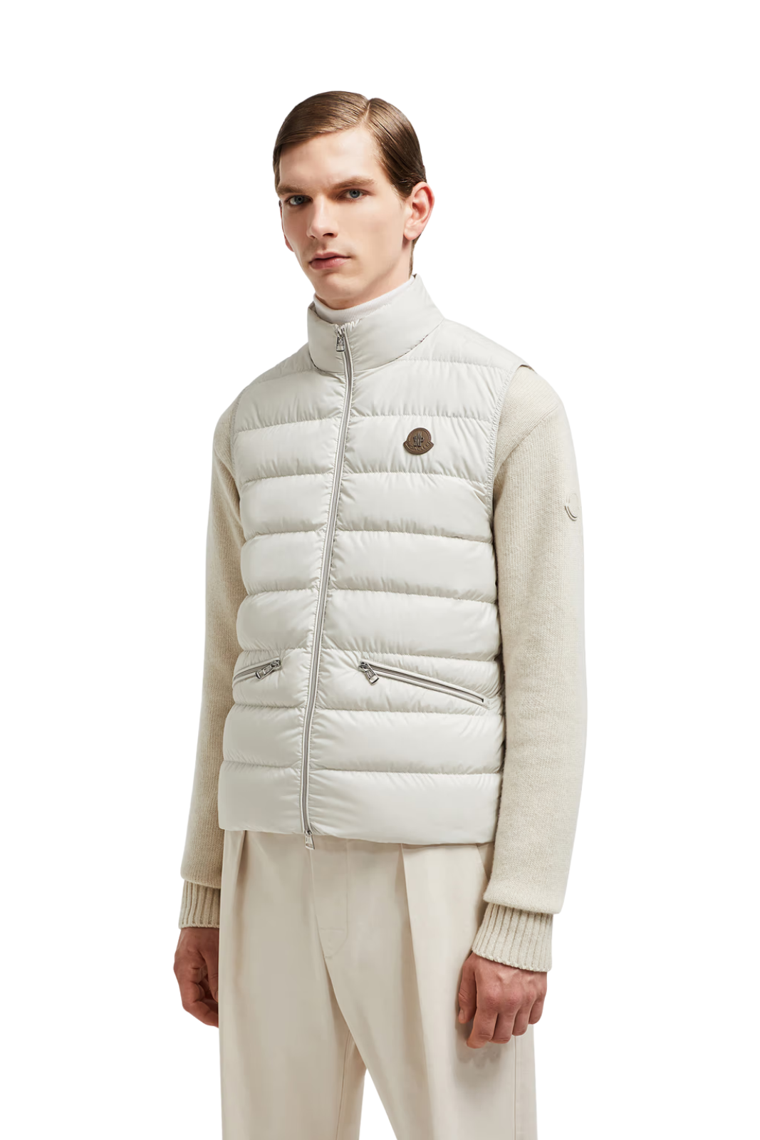 Ватиран жилет Moncler Nubiera с пухен пълнеж и качулка