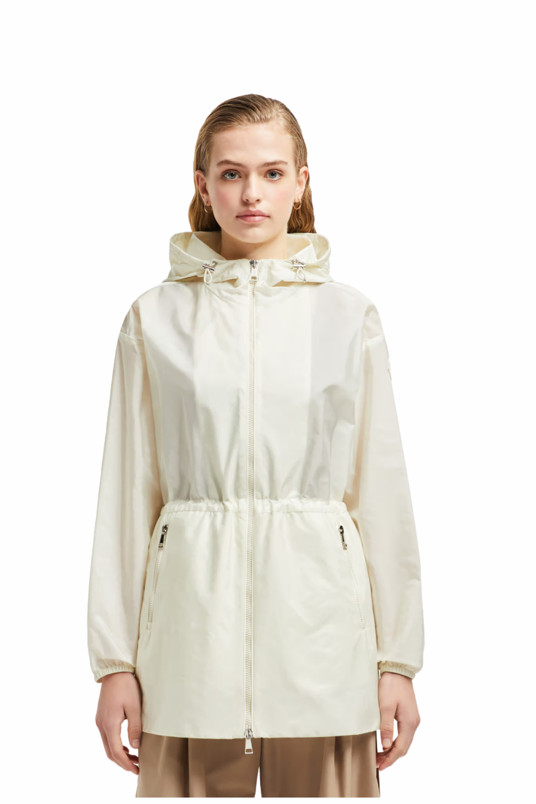 Пухено палто Moncler Torcon с меко лого