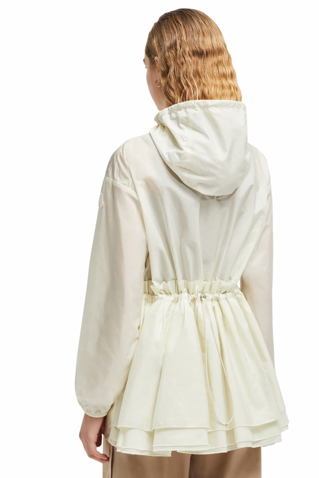 Moncler Wete Hooded Jacket white for woman