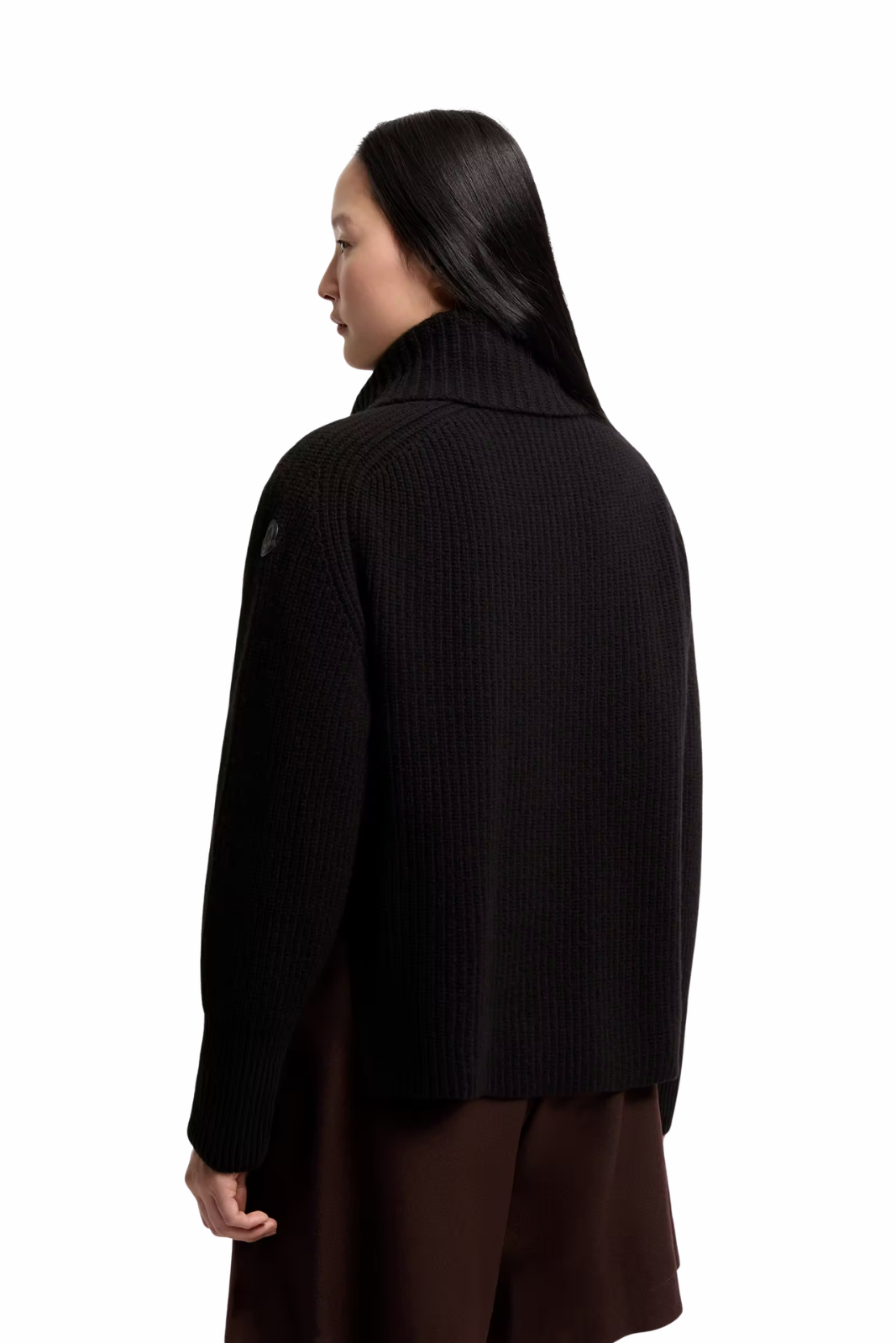 Moncler Wool & Cashmere Zip-Up Jumper Black