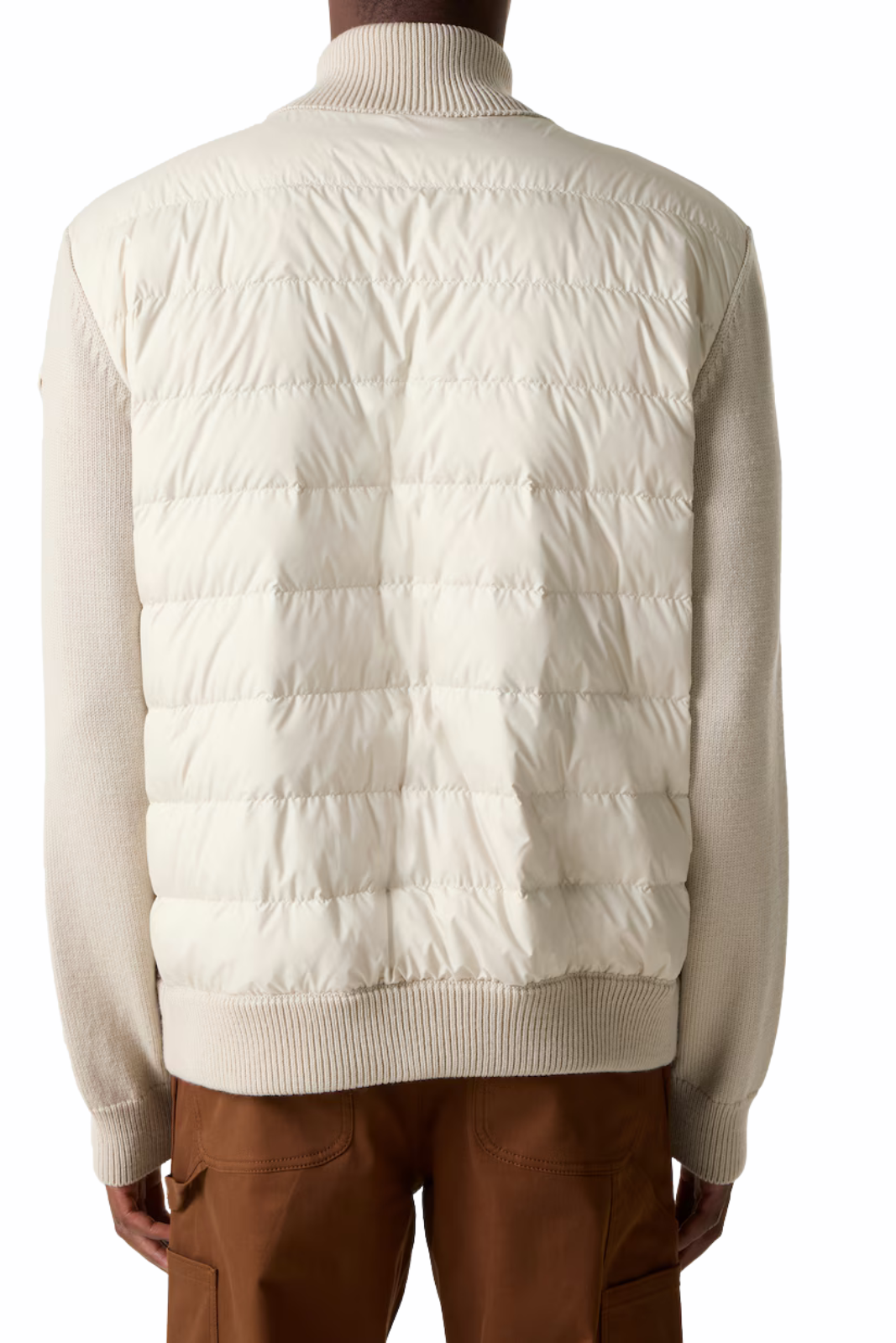 Moncler Wool zip-up sweater beige