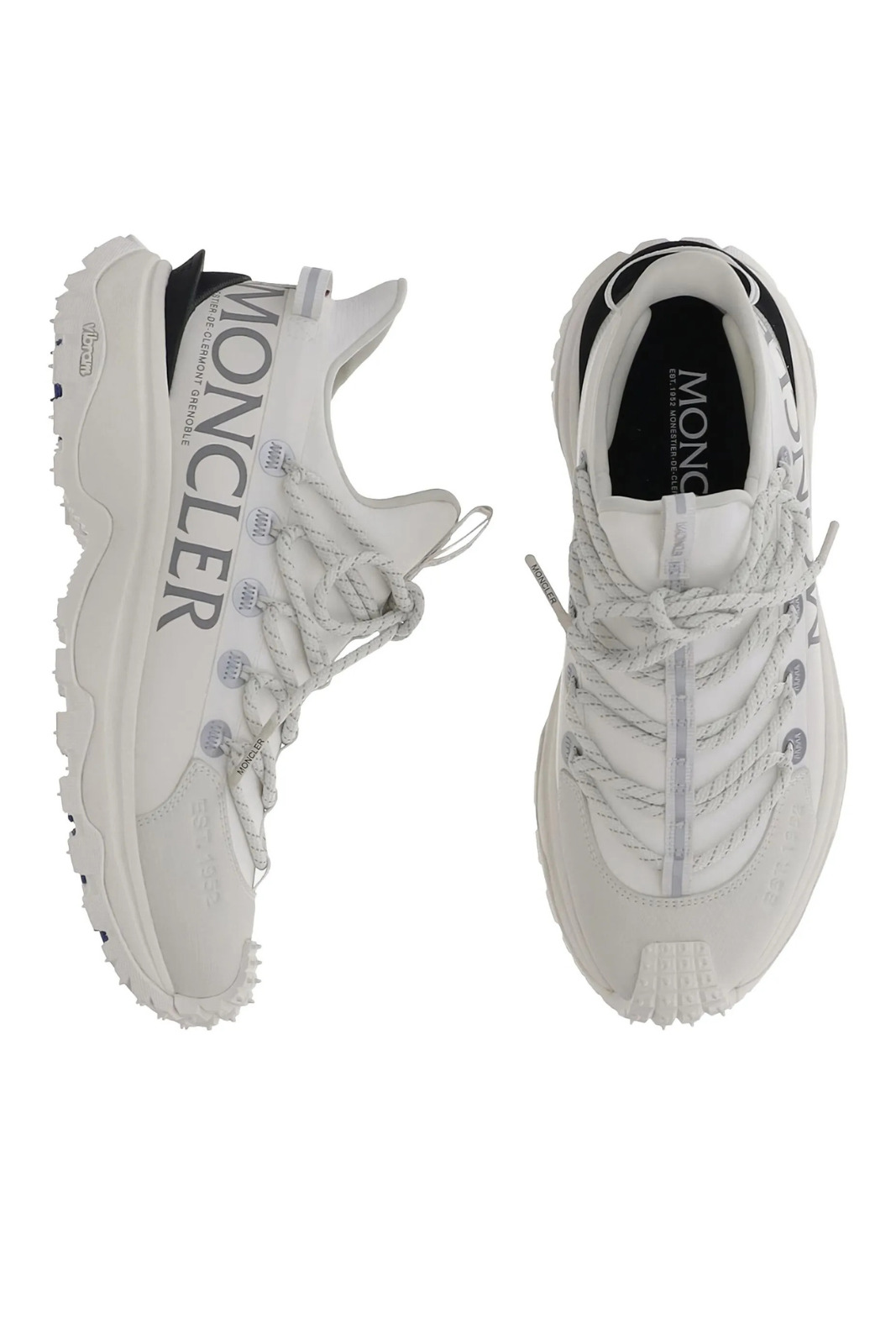Sneakers barbati Moncler Vibram Trailgrip Lite2, alb