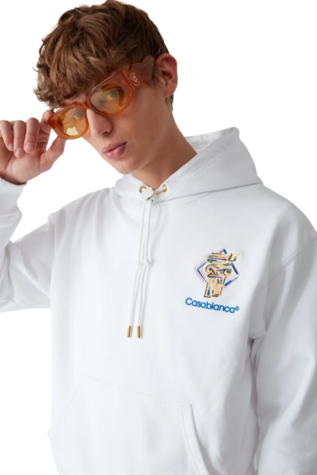 Casablanca Diamond Column Hooded Sweatshirt for men