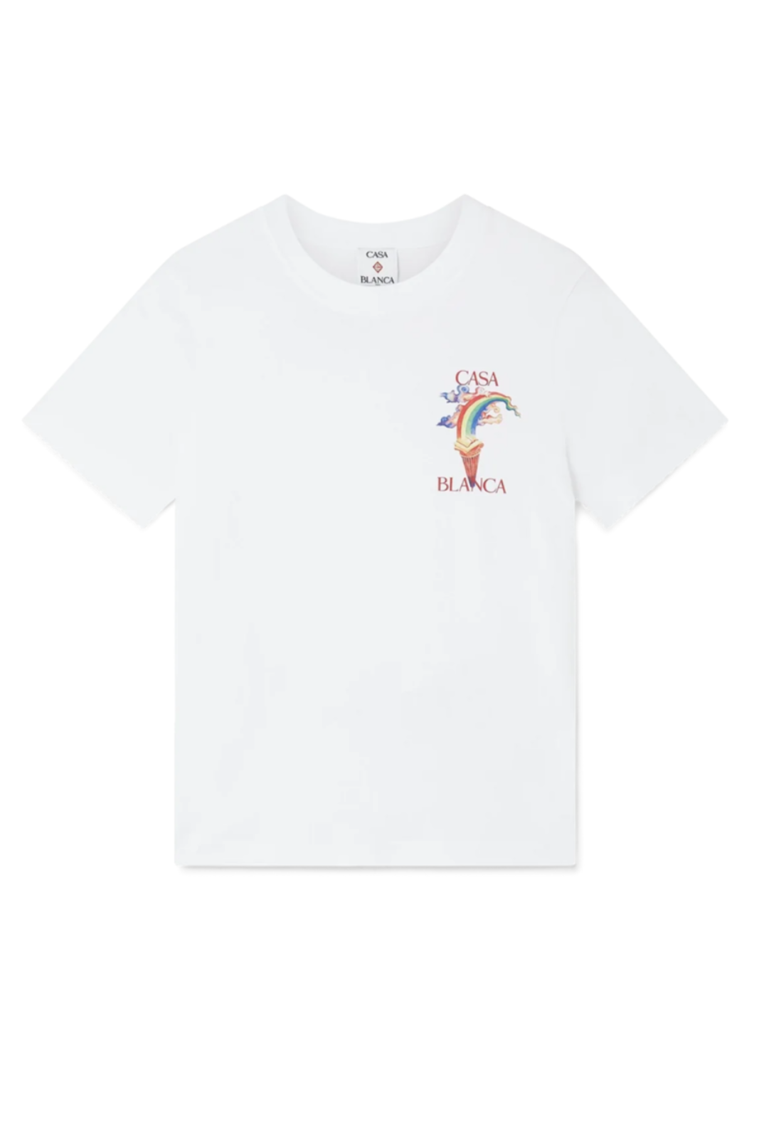 Мъжка тениска с щампа Casablanca, бяла