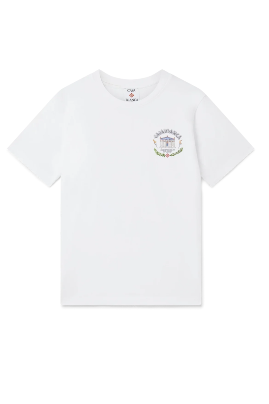 Мъжка тениска с щампа Casablanca, бяла