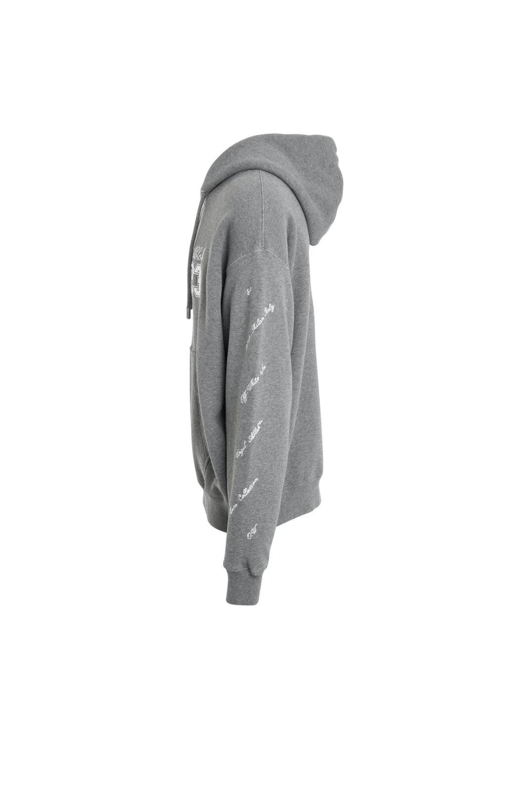 Off-White 23 Logo Skate Hoodie in Melange Grey/White for men