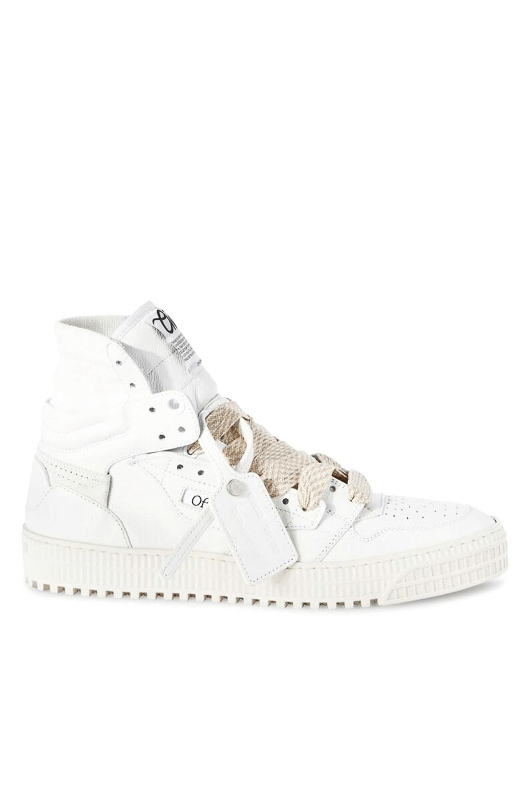 Високи маратонки Off-White 3.0 Off Court, бели, бежови