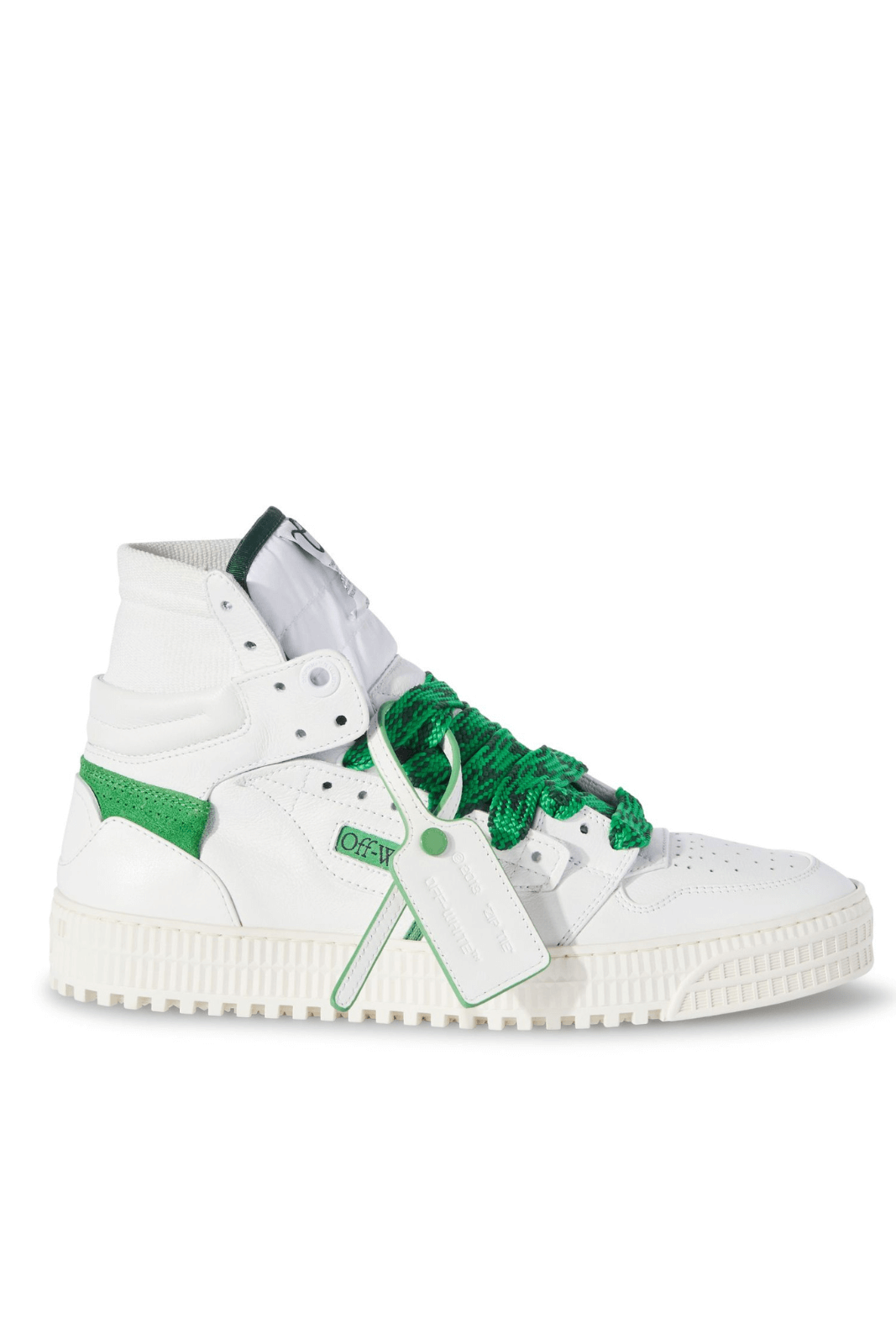 Кожени маратонки Off-White 3.0 Off Court, бели и зелени