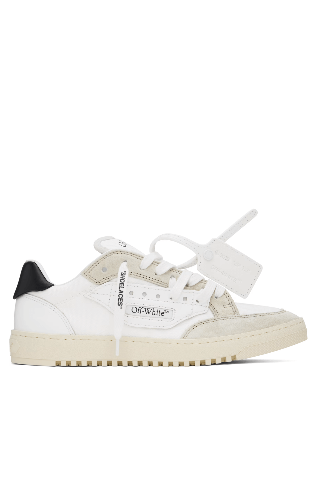 Кожени маратонки Off-White 5.0, бели и черни