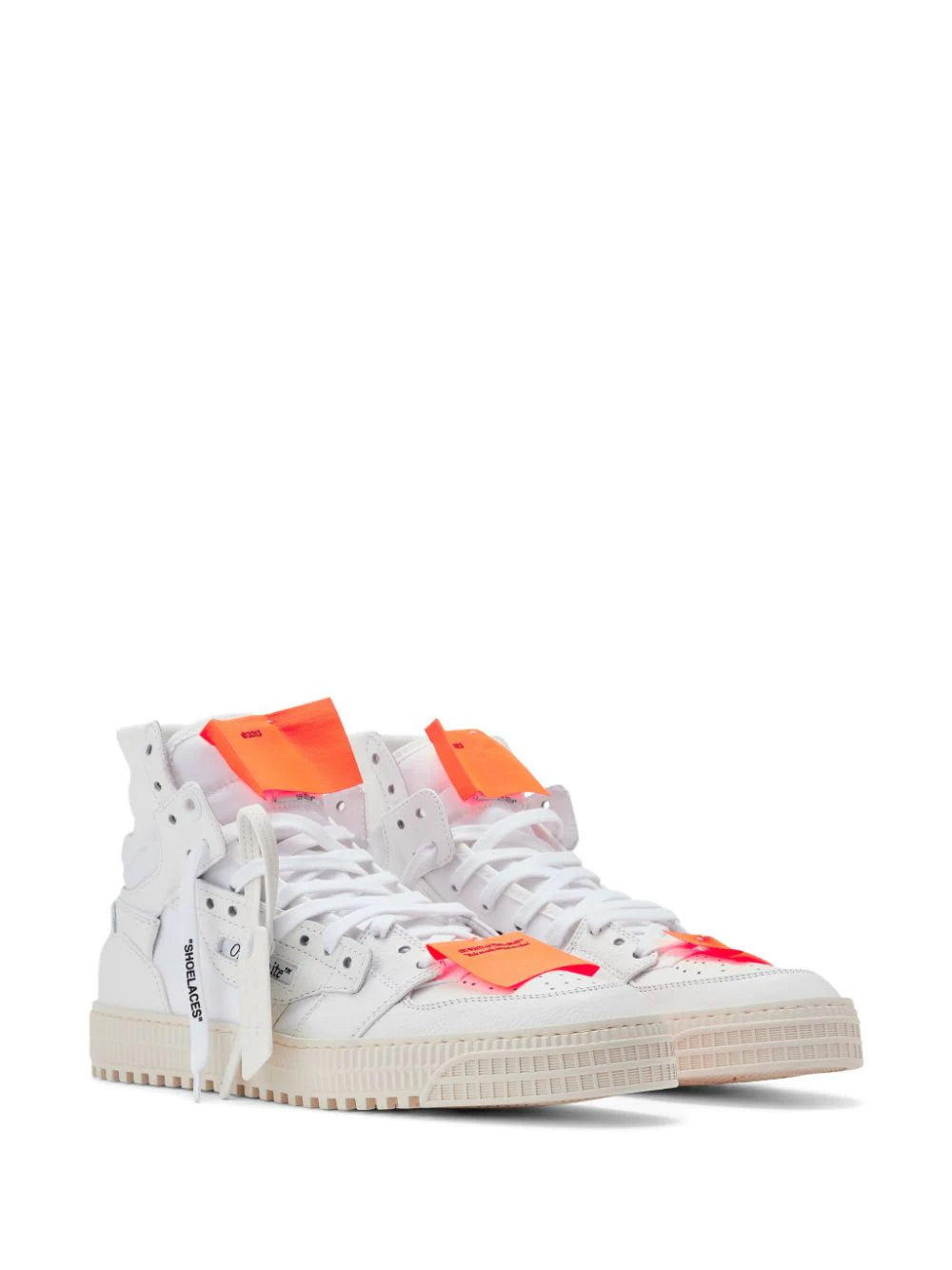 Високи маратонки Off-White Off Court 3.0 в бяло/оранжево