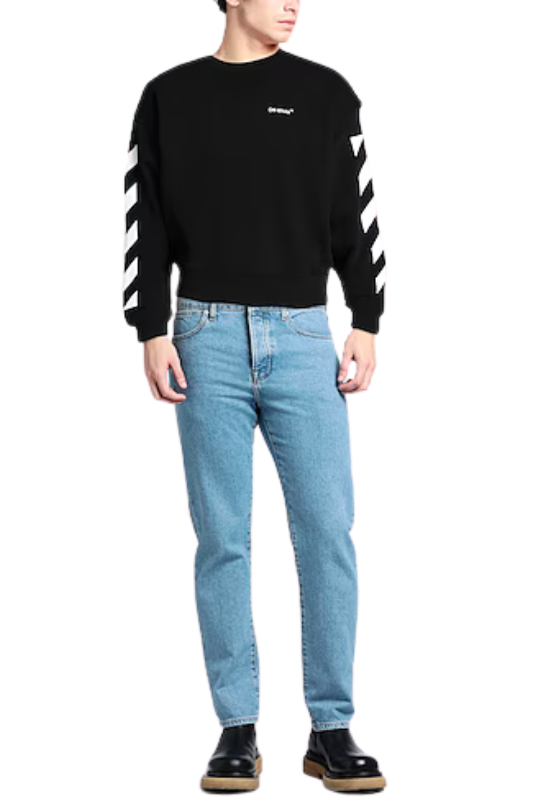 Дамски суитшърт с диагонален Helvetica овърсайз, черен