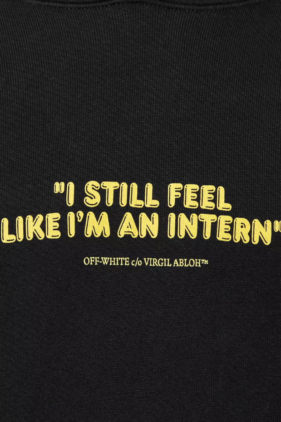 Off-White Men's Intern Skate Cotton Long Sleeve Hoodie Black