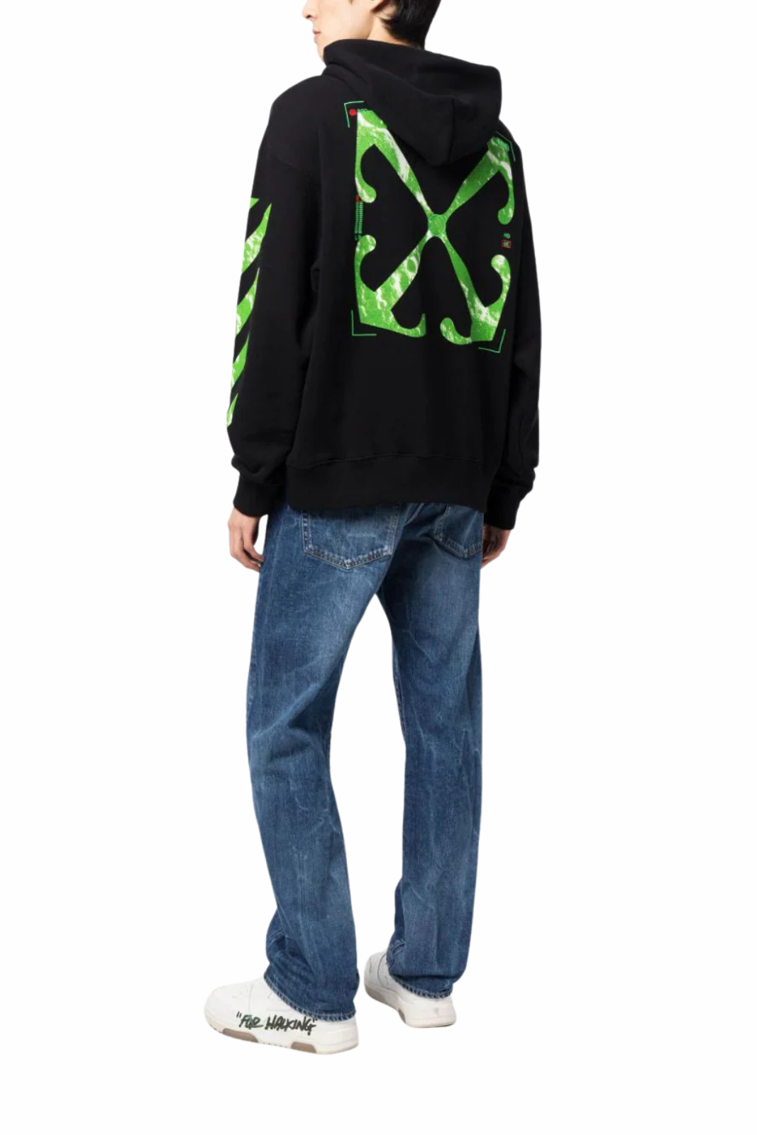 Off-White Moon Tab Over Hoodie Black Green