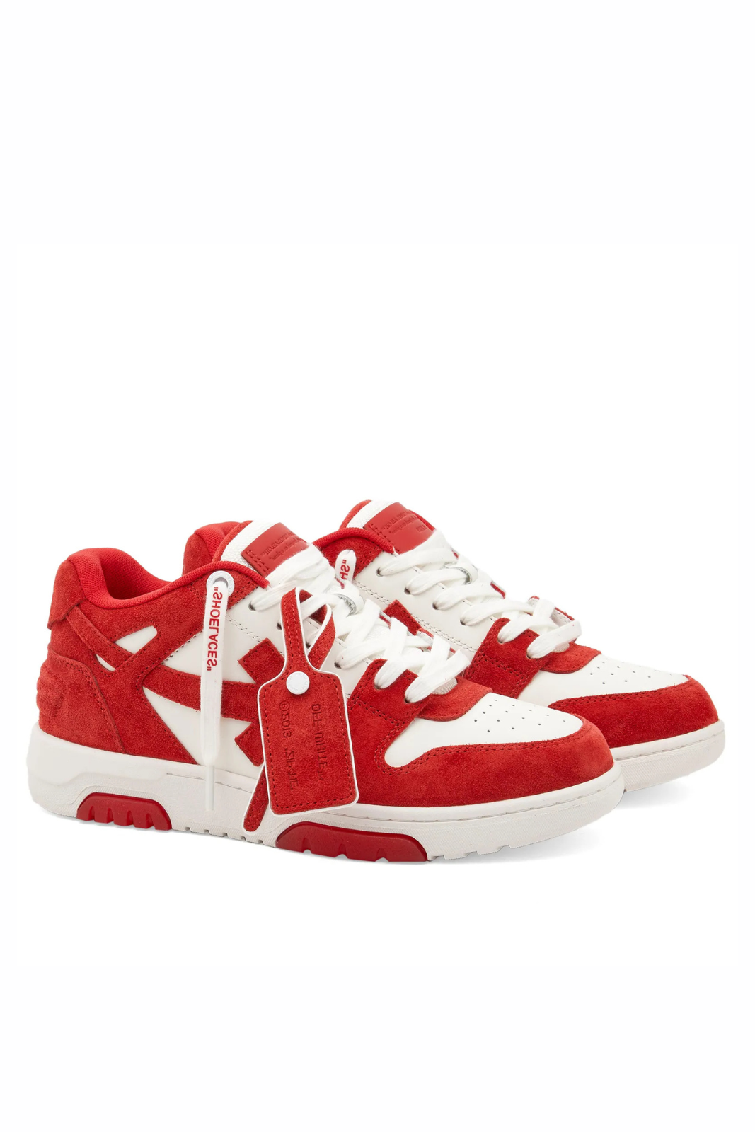 Off-White Out Of Office Suede Sneaker – White Red