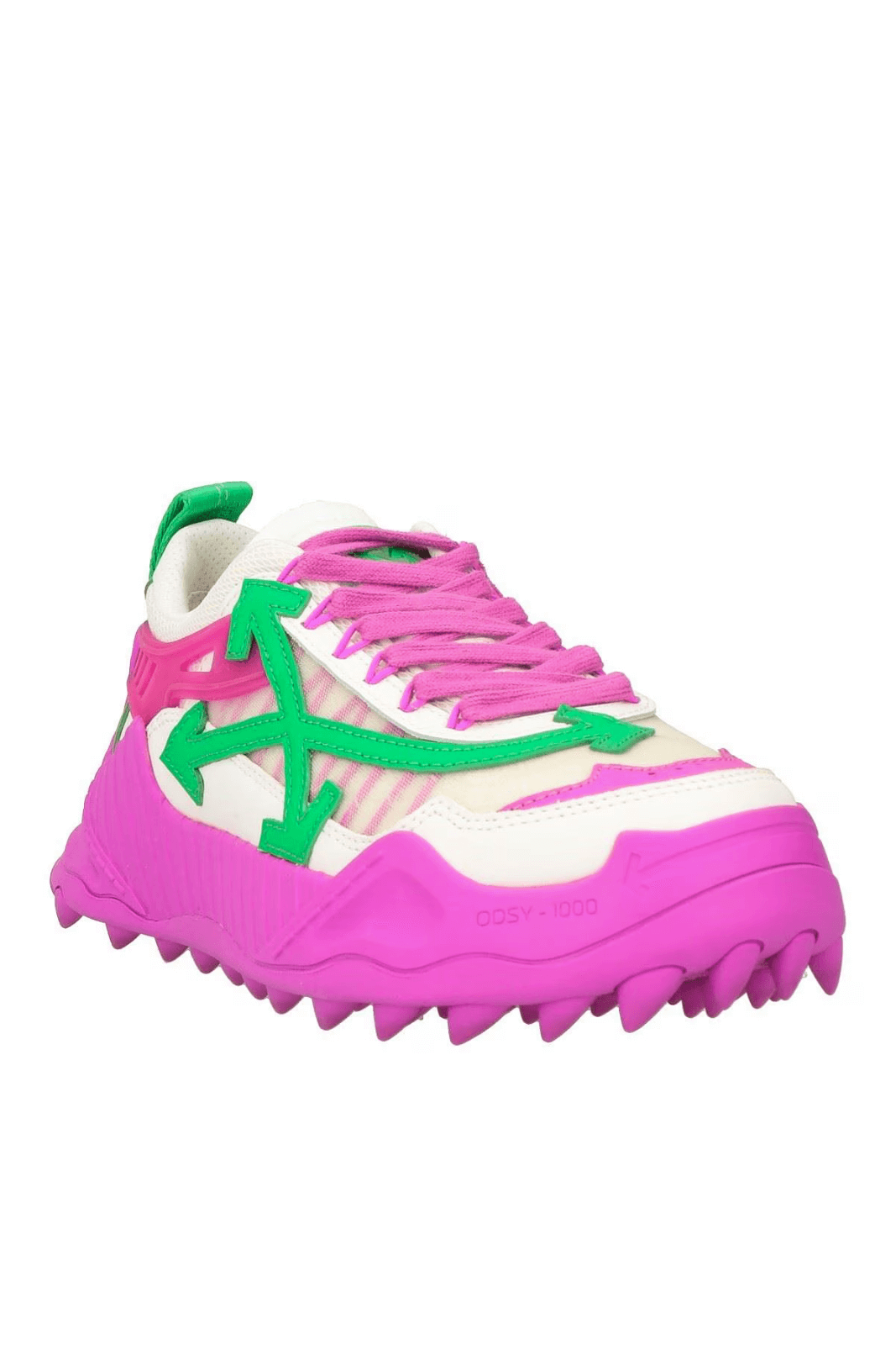 Off-White Odsy-1000 Green Fuchsia Woman Sneakers