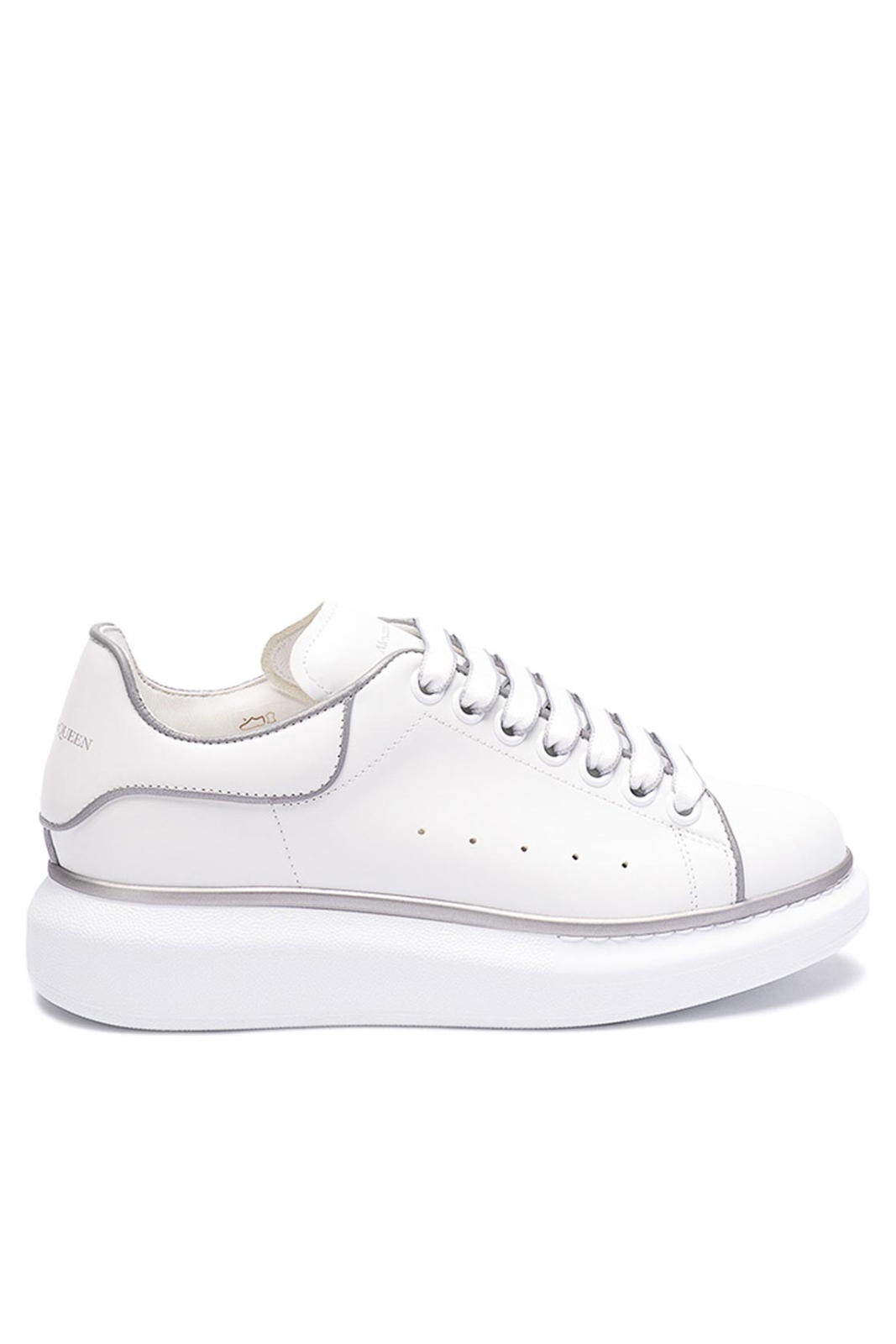 Alexander McQueen Oversized Woman Sneakers White Silver