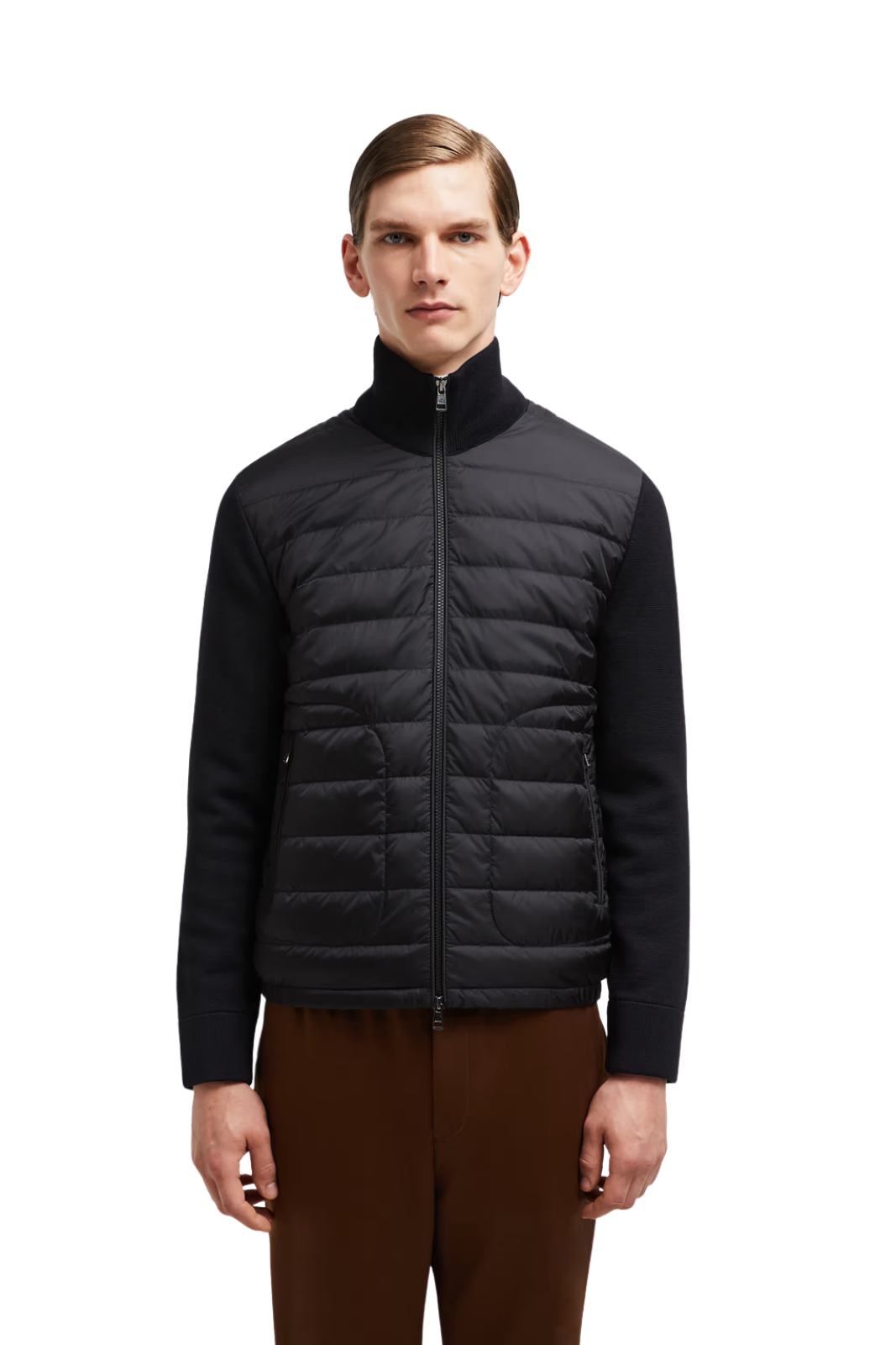 Вълнен кардиган Moncler черен