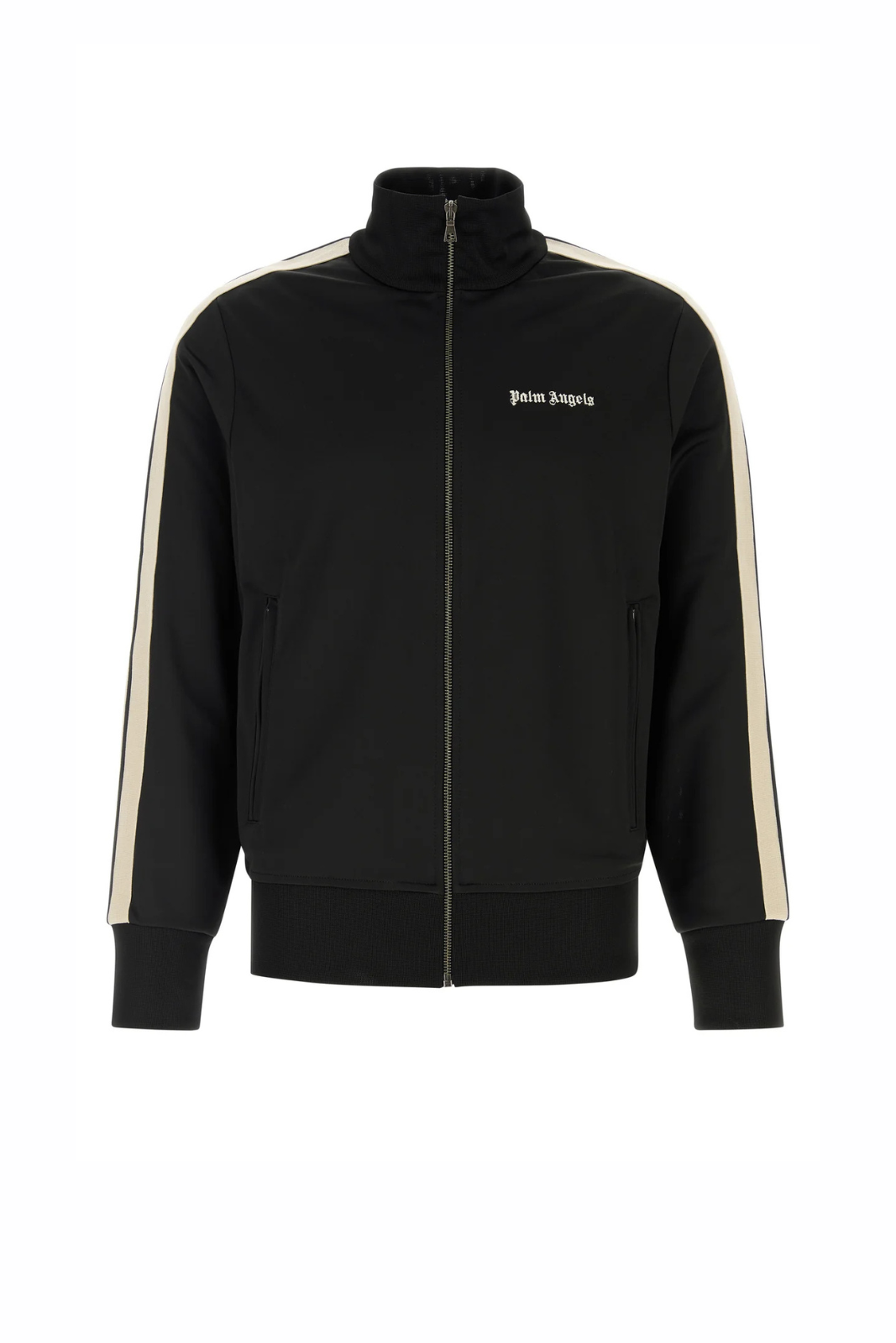 Palm Angels Classic Logo Track Top Black tech fabric sweatshirt