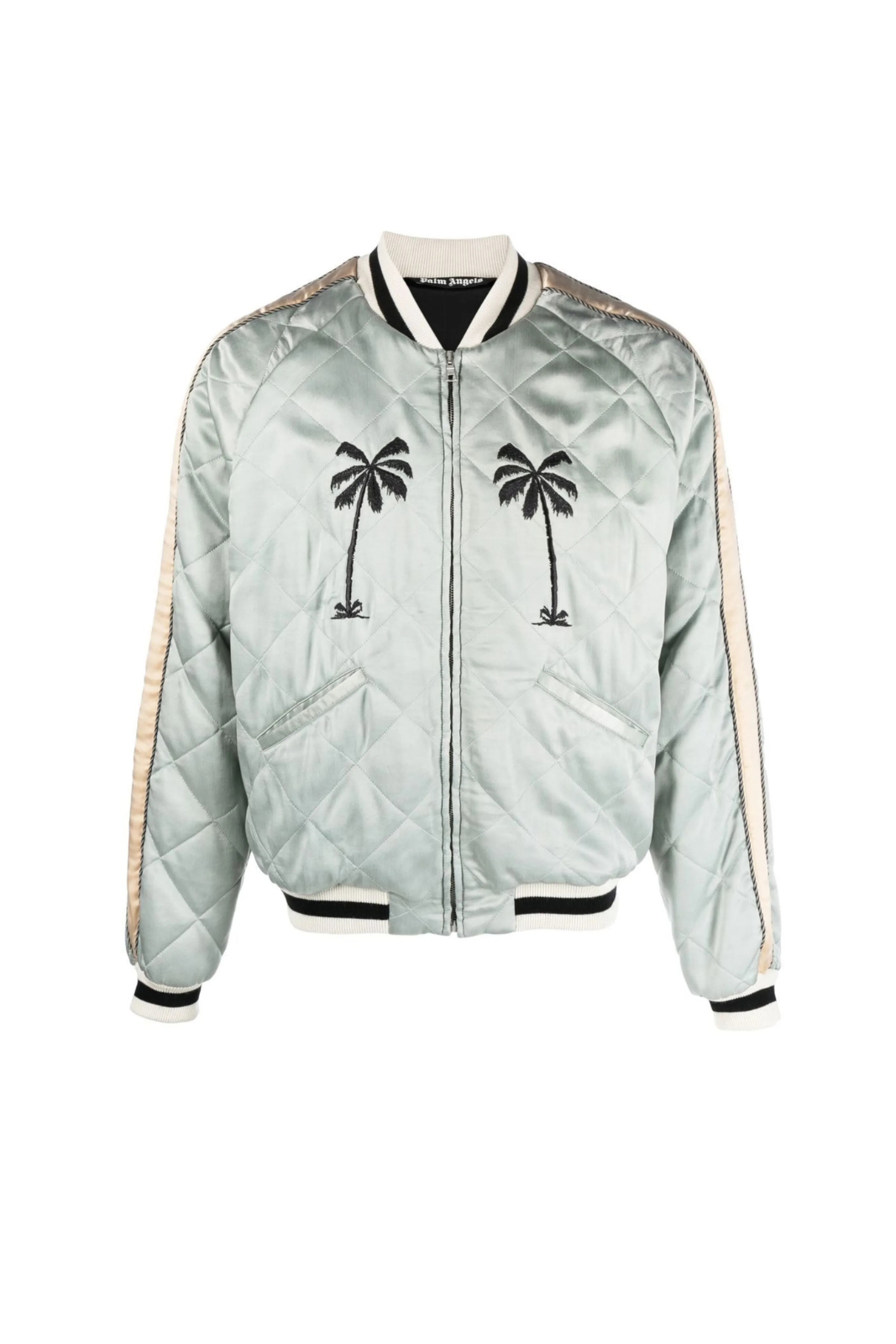 Palm Angels embroidered-motif quilted jacket
