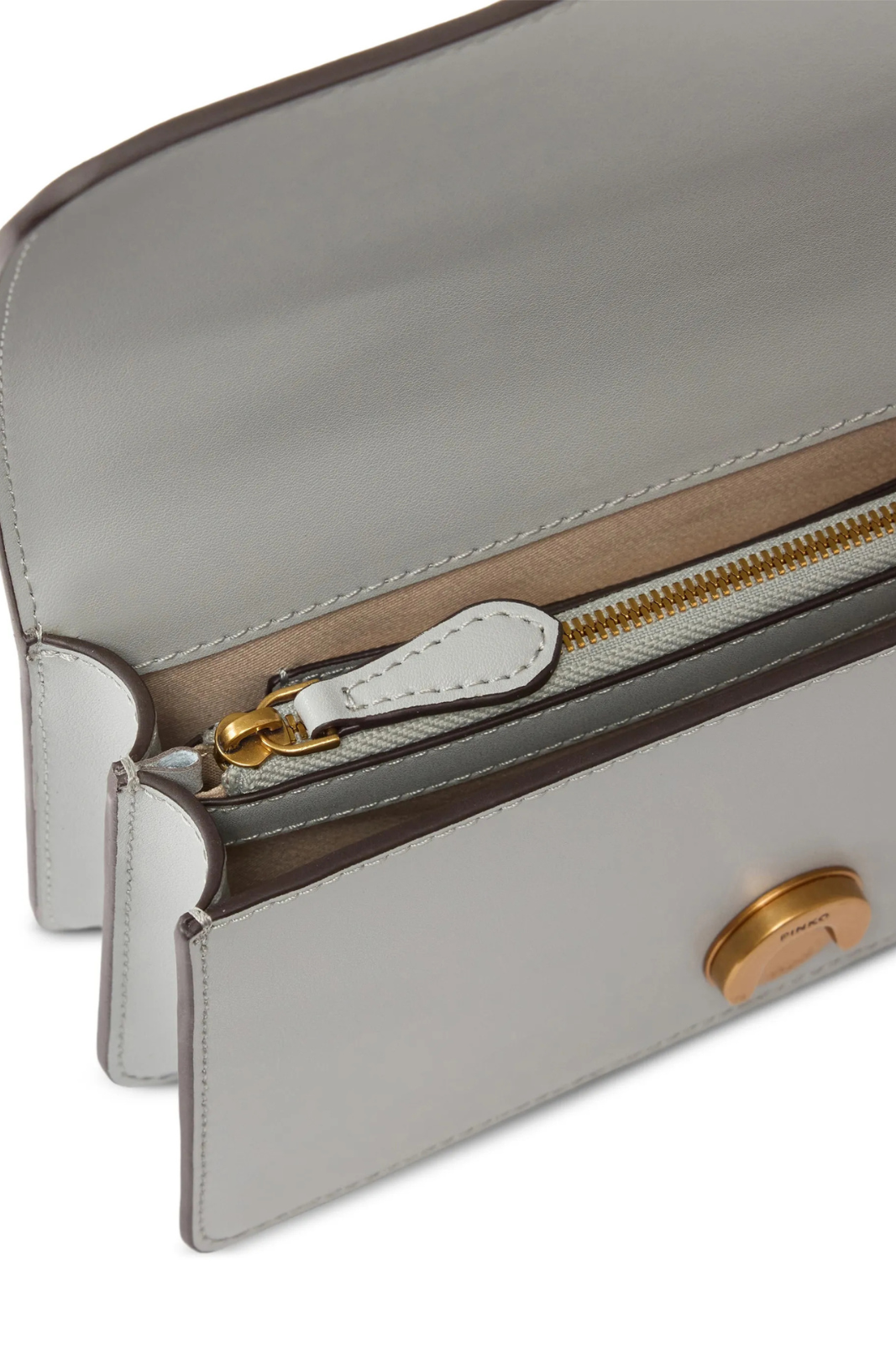 Pinko small Love One stud-embellished shoulder bag Grey