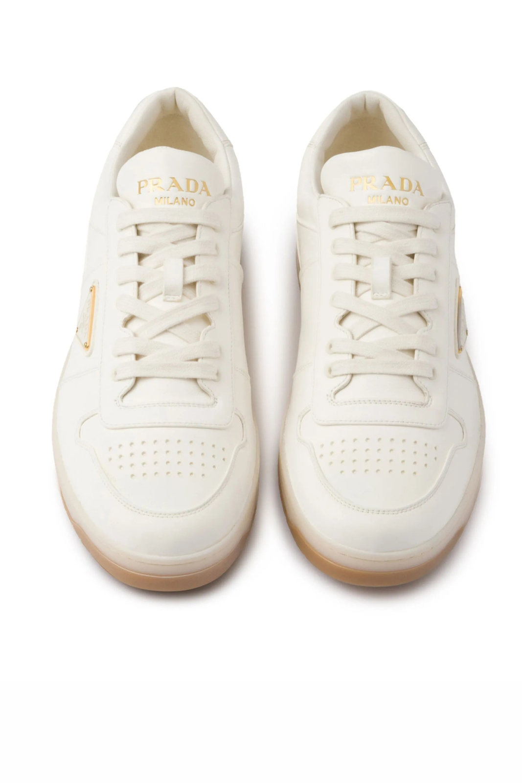 Prada Downtown leather Man White Sneakers