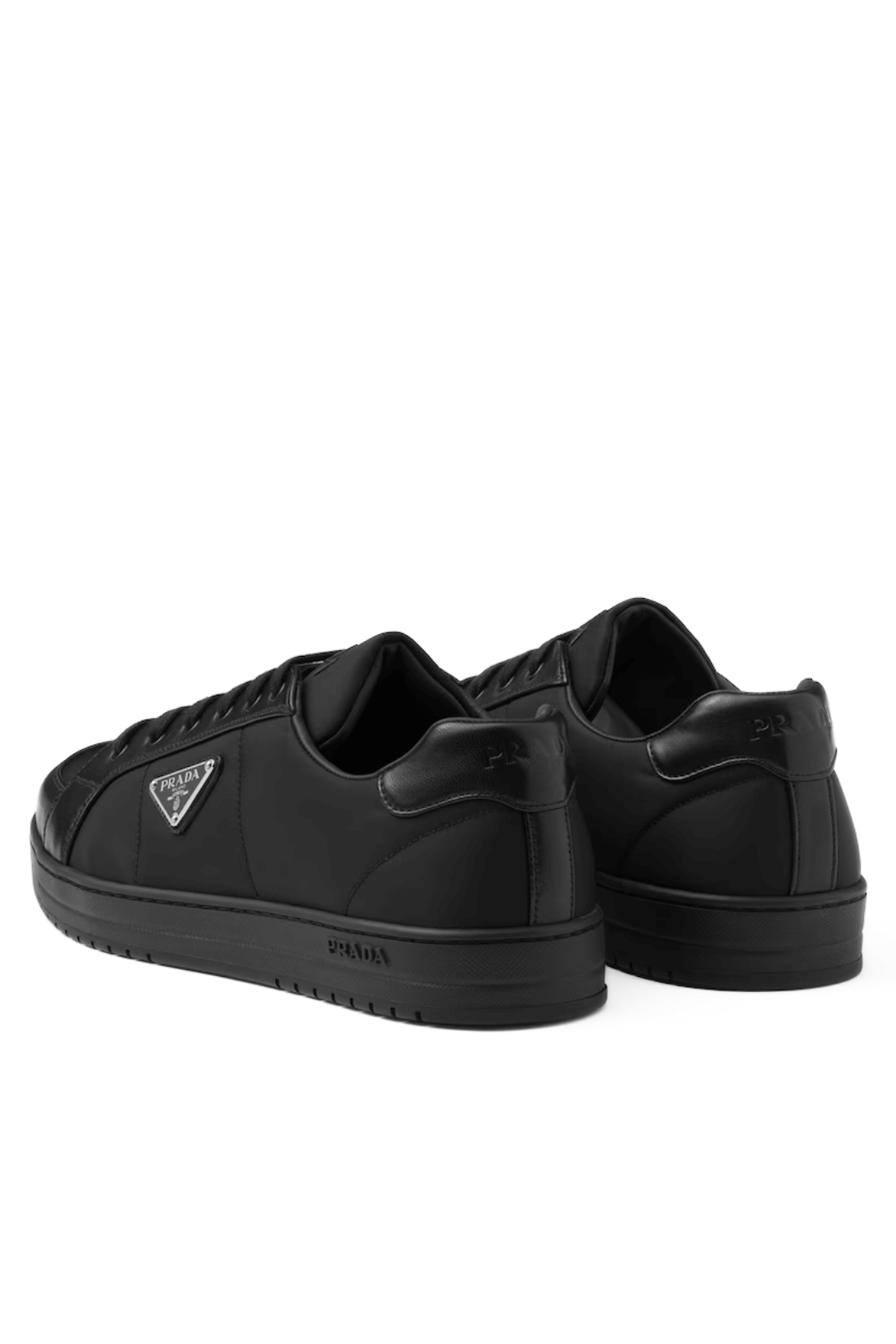 Prada Downtown nappa leather and Re-Nylon sneakers for men