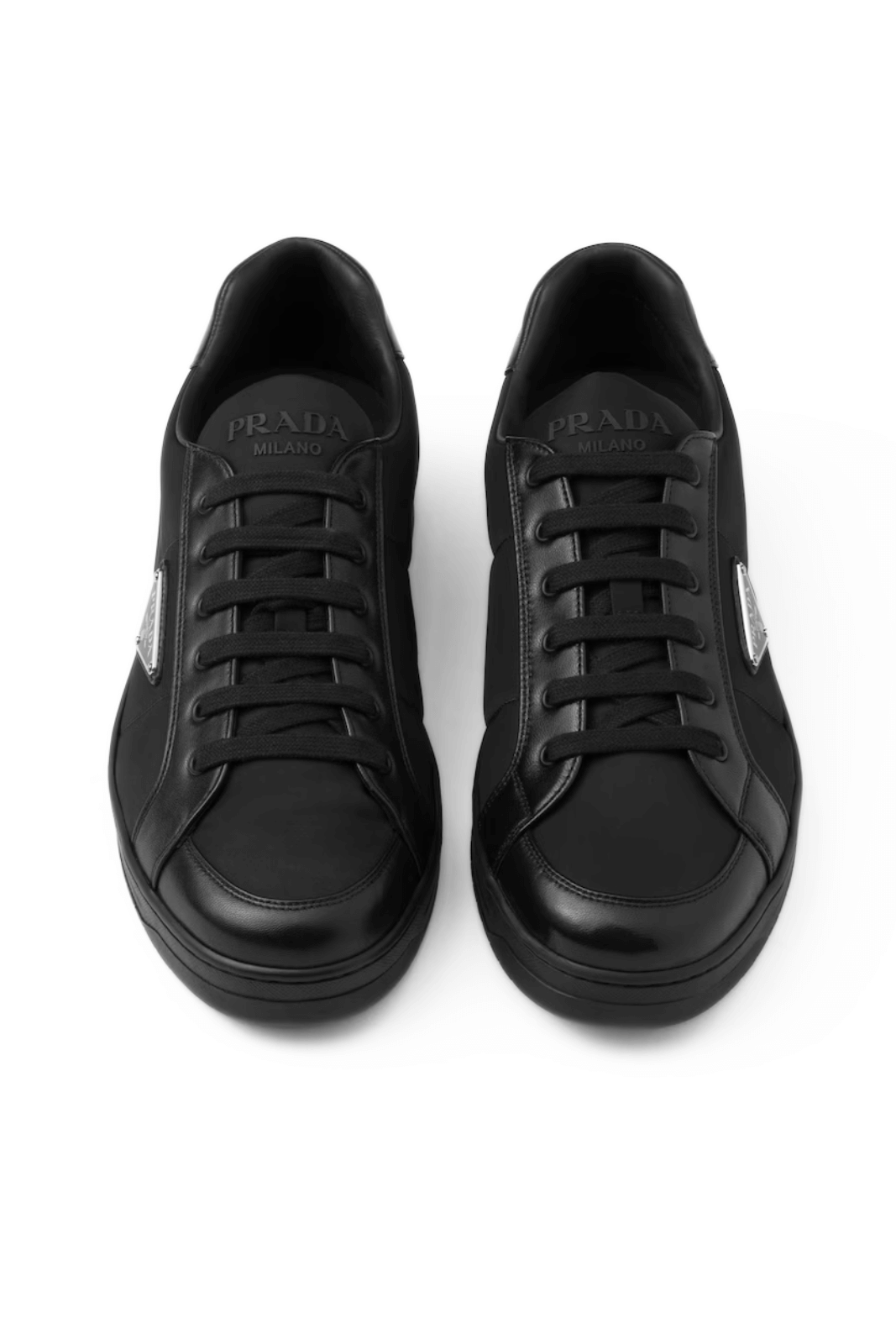 Prada Downtown nappa leather and Re-Nylon sneakers for men