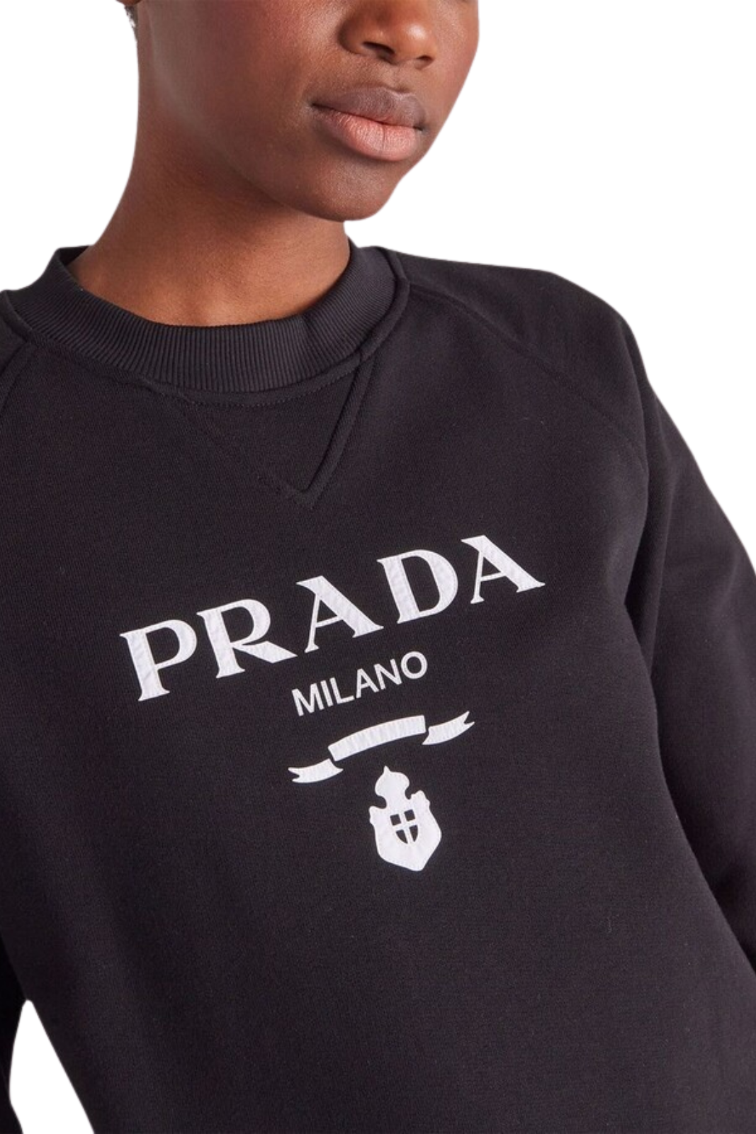 Prada Logo-Print Cotton Sweatshirt Unisex