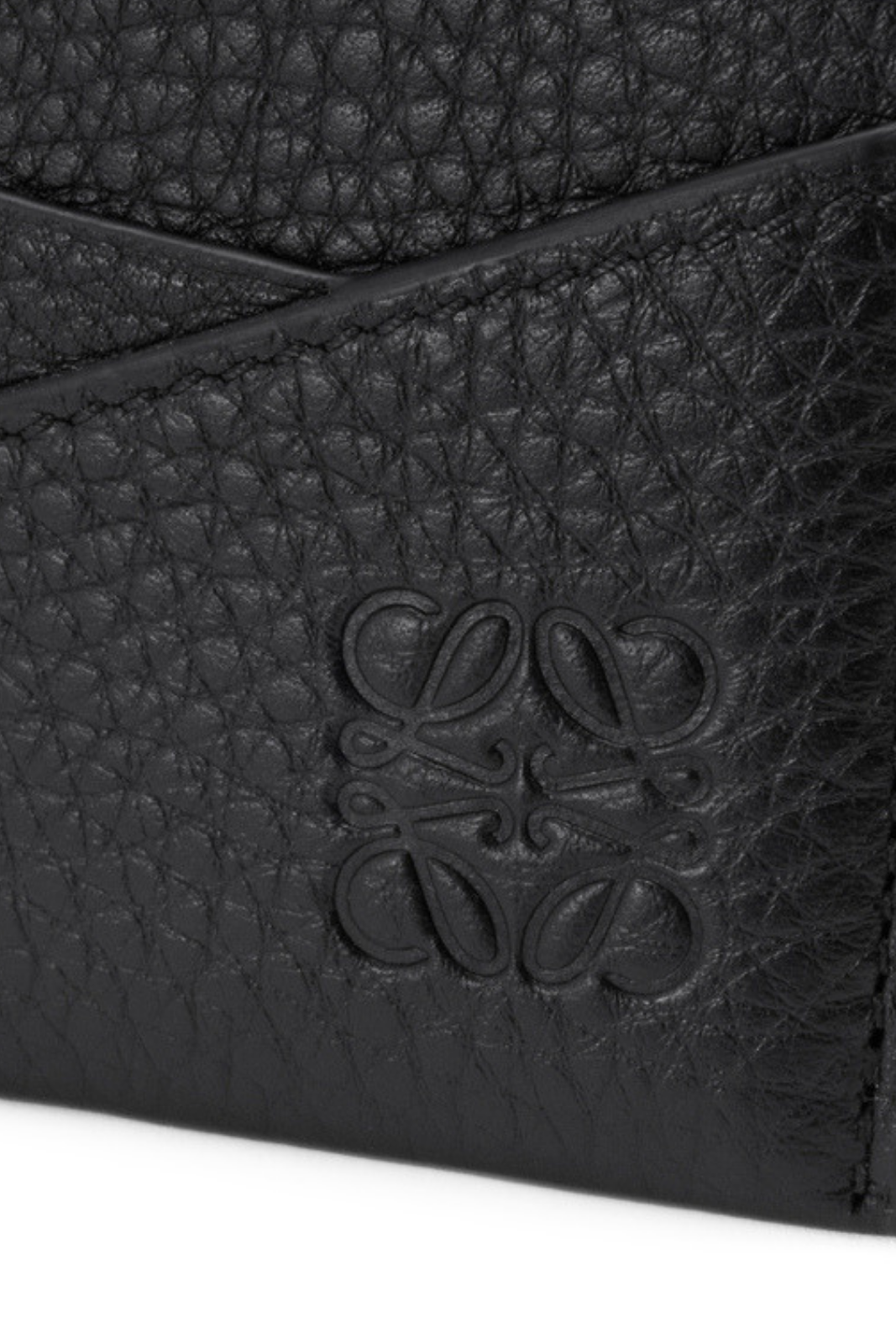 Loewe Puzzle plain cardholder in supple grained calfskin