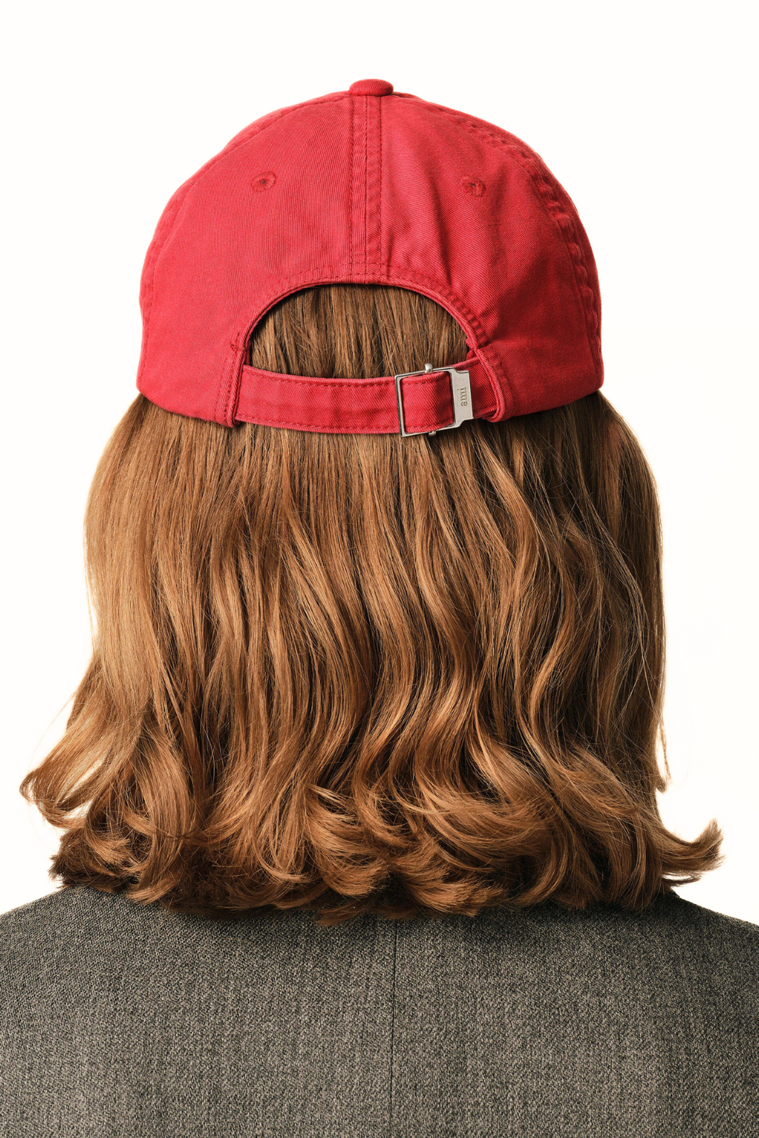 Ami Paris Red cotton cap with Ami Paris emboirery