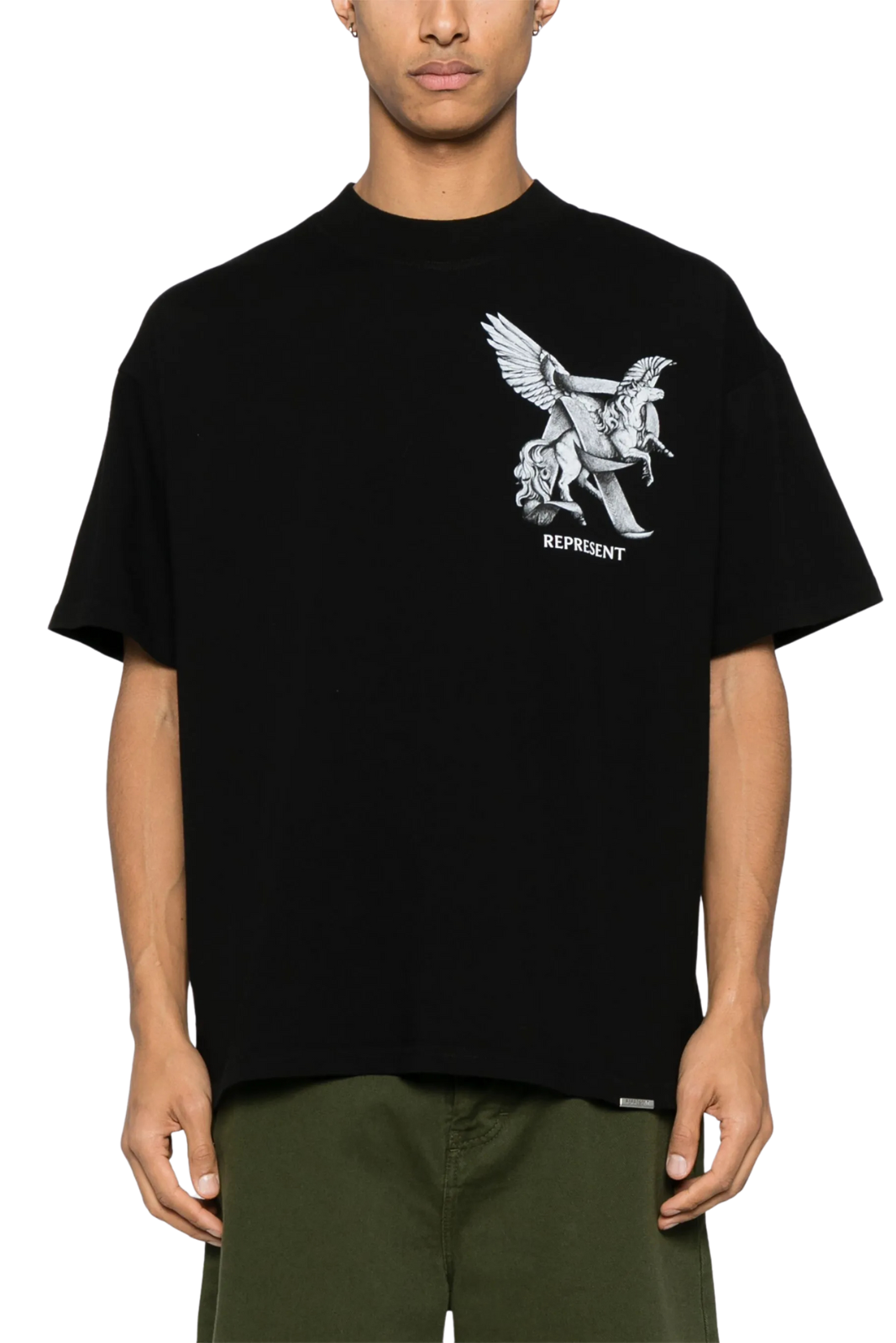 Represent Elegance In Motion Black T-shirt for men