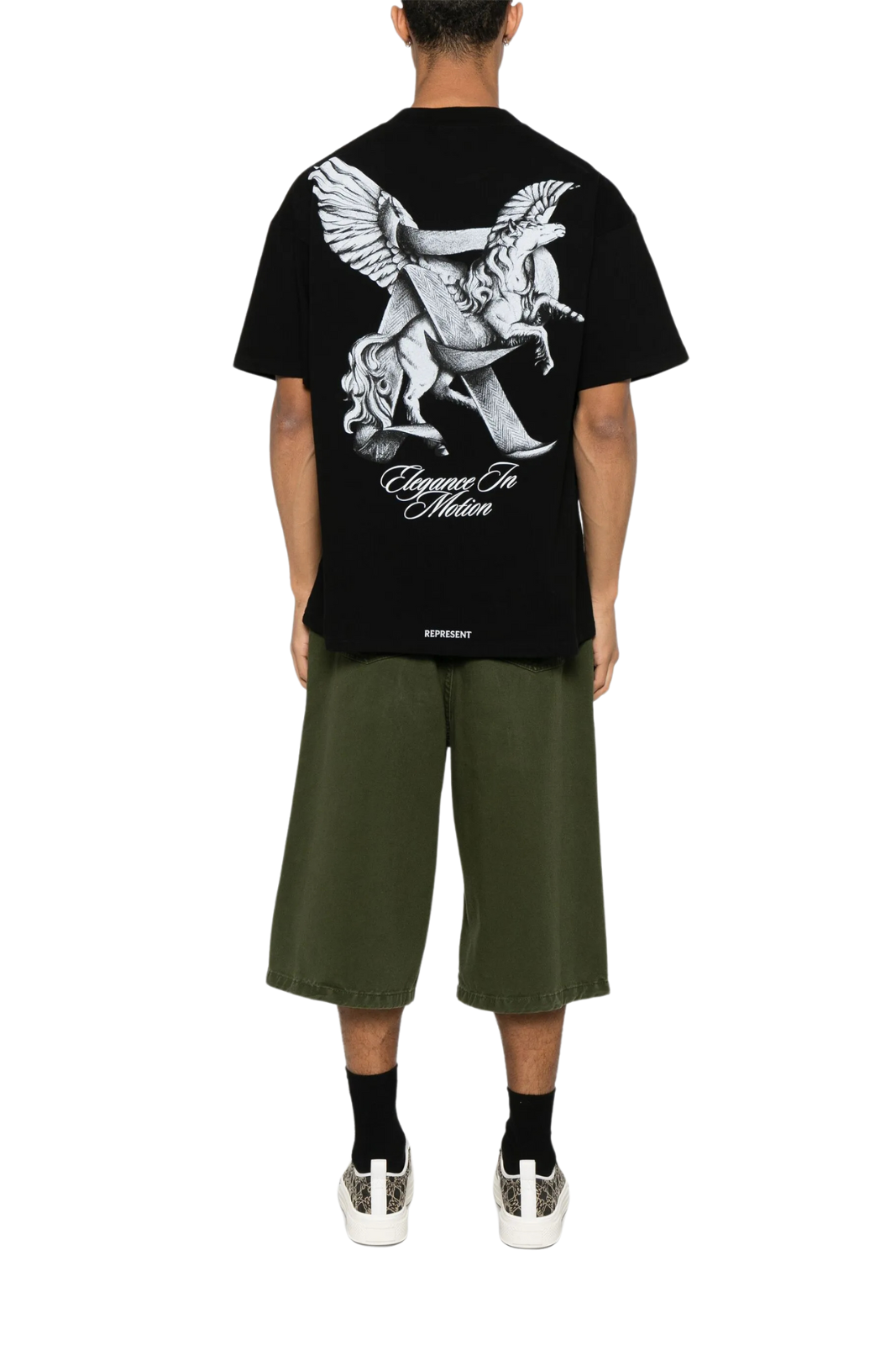 Represent Elegance In Motion Black T-shirt for men
