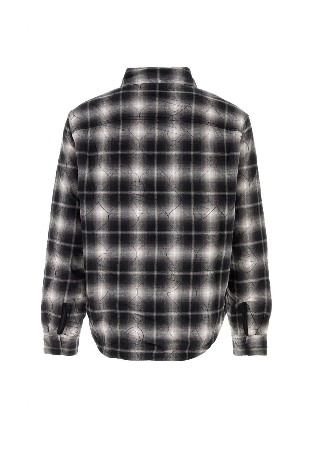 Represent Logo Quilted Embroidered cotton shirt Black