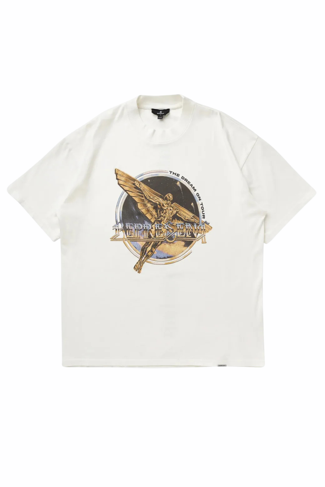 Represent Golden Tour Sun Fade White T-Shirt