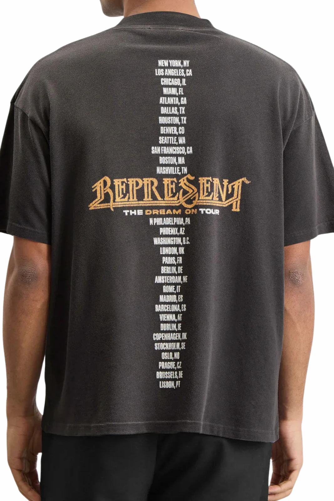 Represent Golden Tour Sun Fade Grey T-Shirt