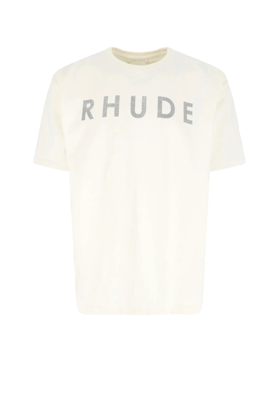 Rhude Distressed Logo T-Shirt Nude for men