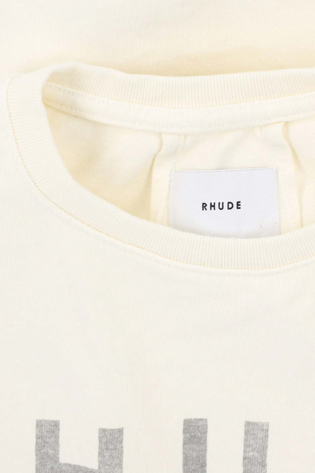 Rhude Distressed Logo T-Shirt Nude for men