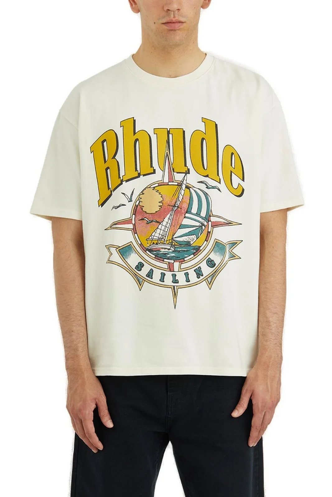 Rhude Port De Rhude Crewneck T-Shirt White for men