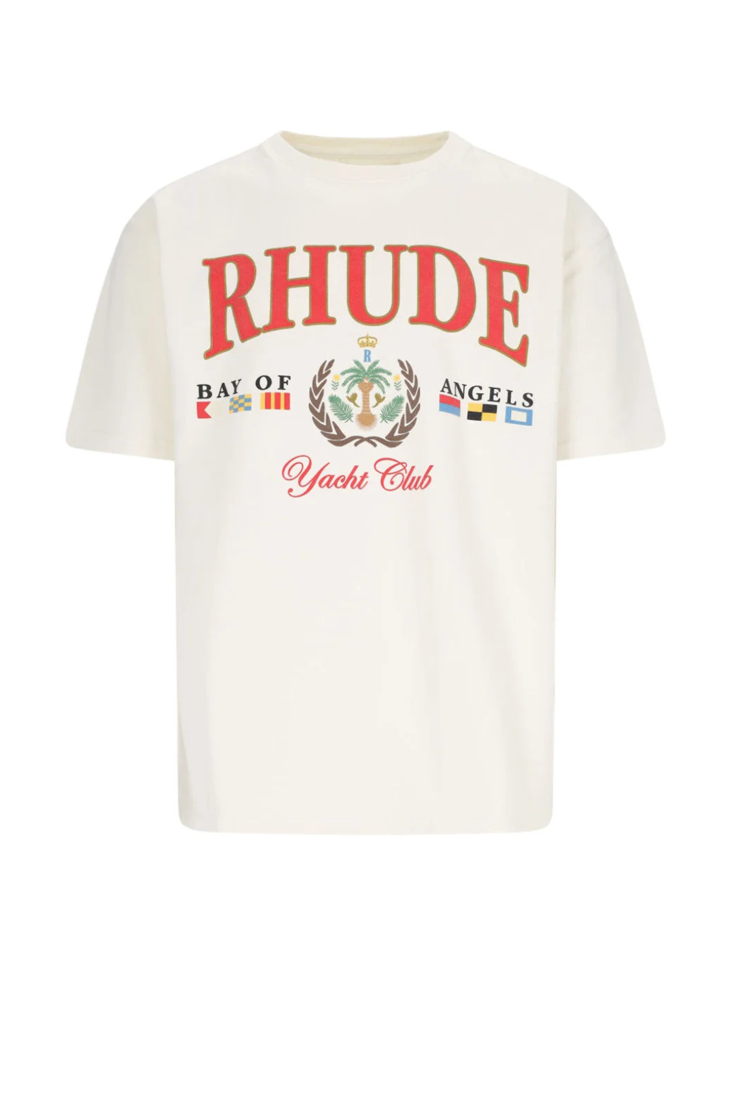 Rhude Yacht Club Graphic T-Shirt beige for men