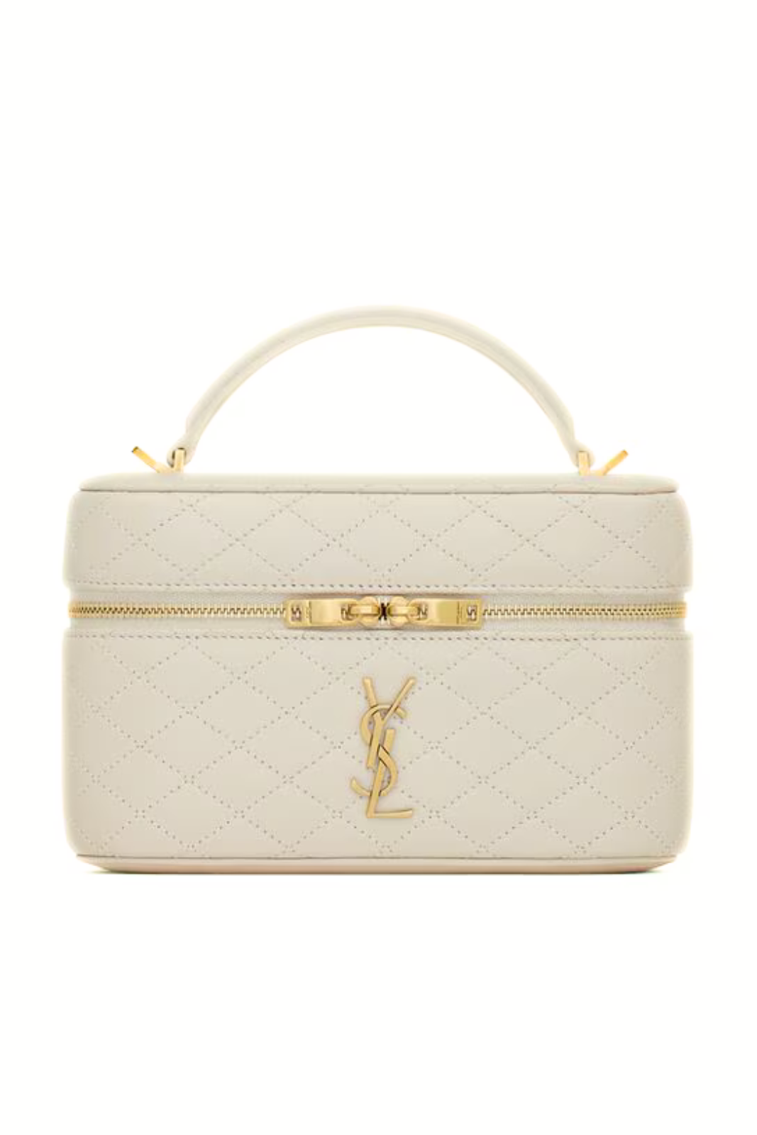 Saint Laurent Gaby Vanity Bag in Lambskin White