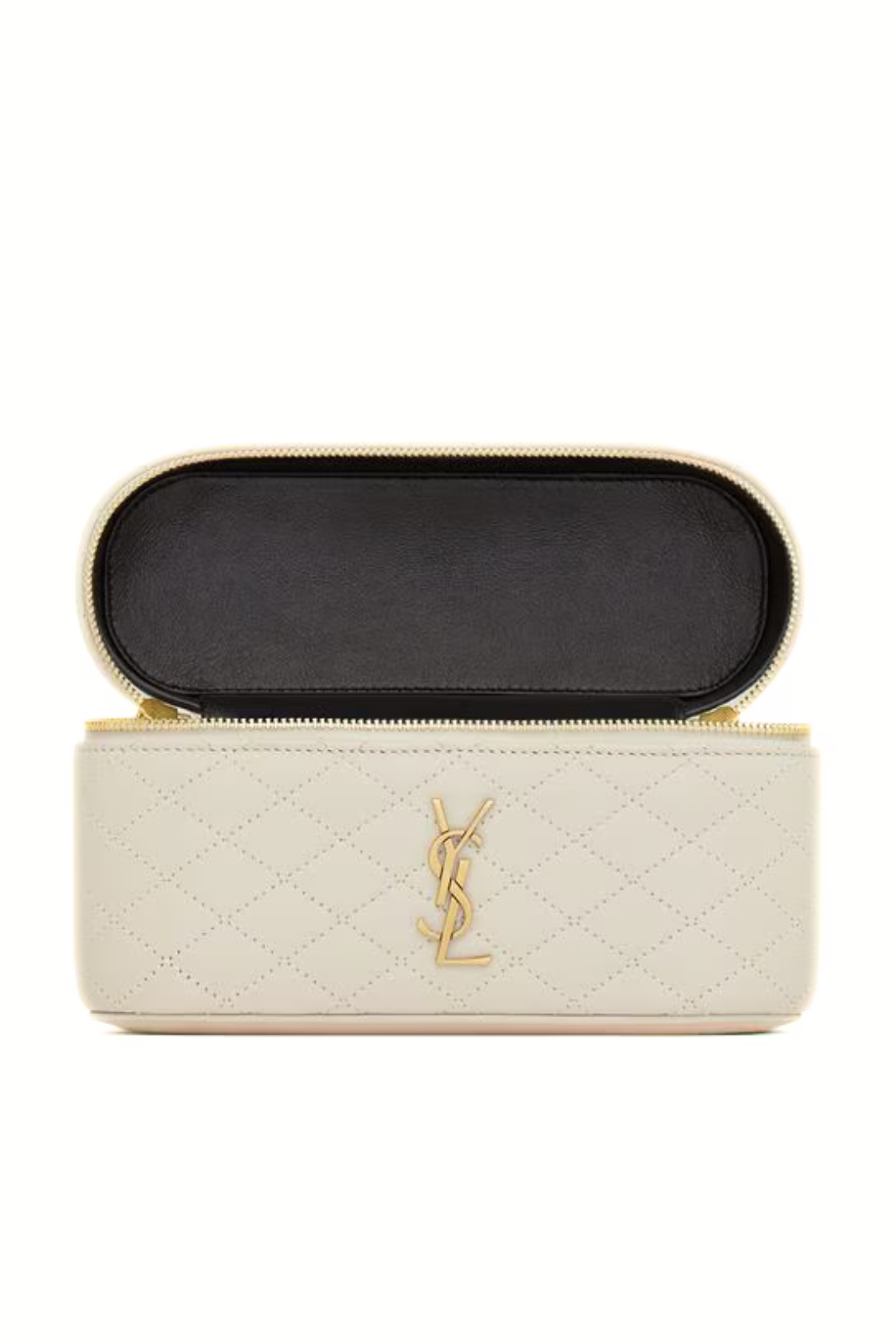 Saint Laurent Gaby Vanity Bag in Lambskin White
